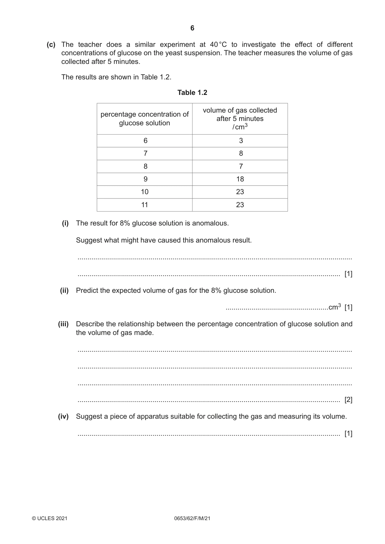 Cambridge IGCSE Science - Combined 0653 2021 Feb/March Paper 6 · Variant 2 question paper, page 6 of 16