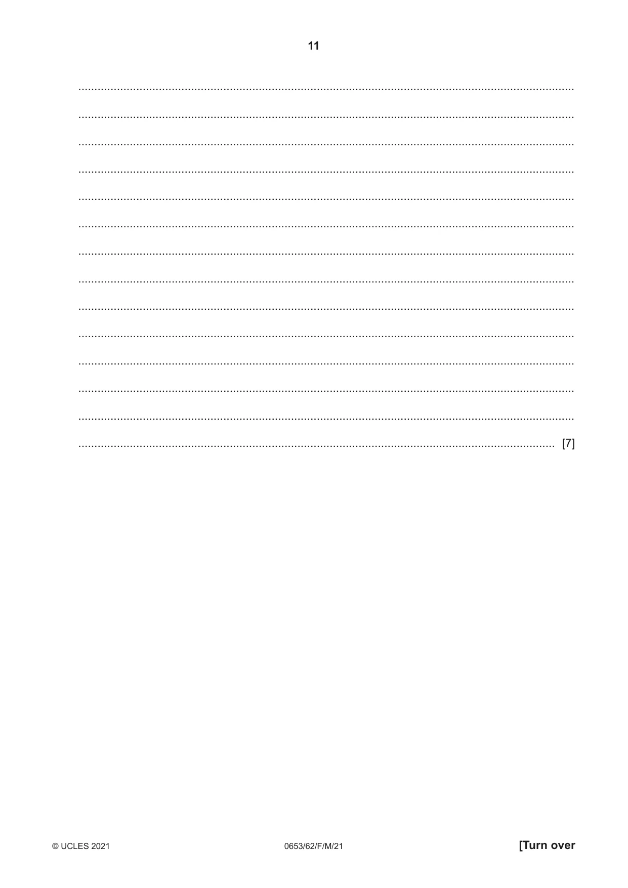 Cambridge IGCSE Science - Combined 0653 2021 Feb/March Paper 6 · Variant 2 question paper, page 11 of 16