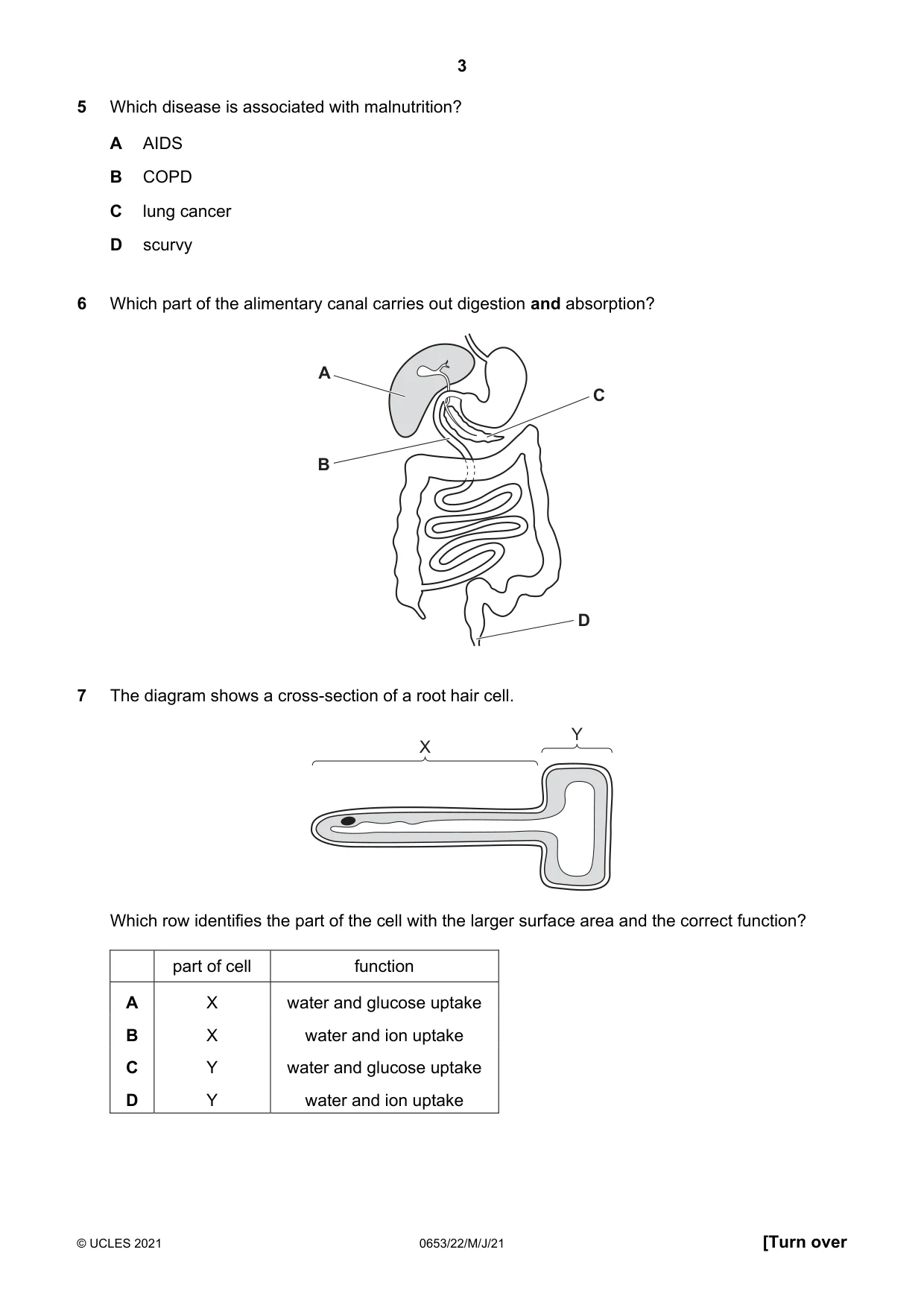 Cambridge IGCSE Science - Combined 0653 2021 May/June Paper 2 · Variant 2 question paper, page 3 of 16