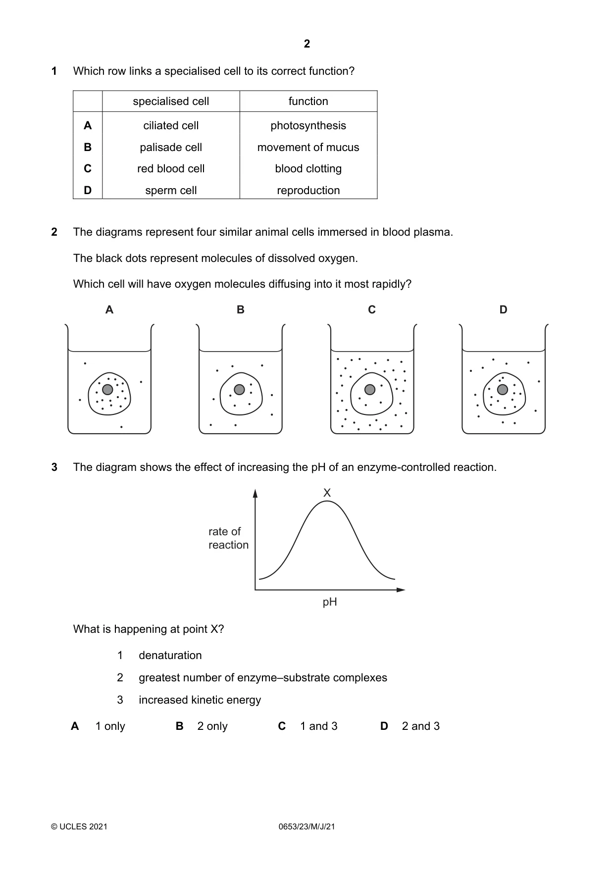 Cambridge IGCSE Science - Combined 0653 2021 May/June Paper 2 · Variant 3 question paper, page 2 of 16