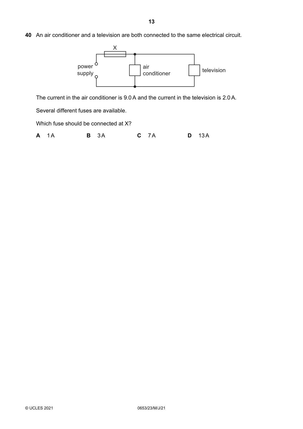 Cambridge IGCSE Science - Combined 0653 2021 May/June Paper 2 · Variant 3 question paper, page 13 of 16