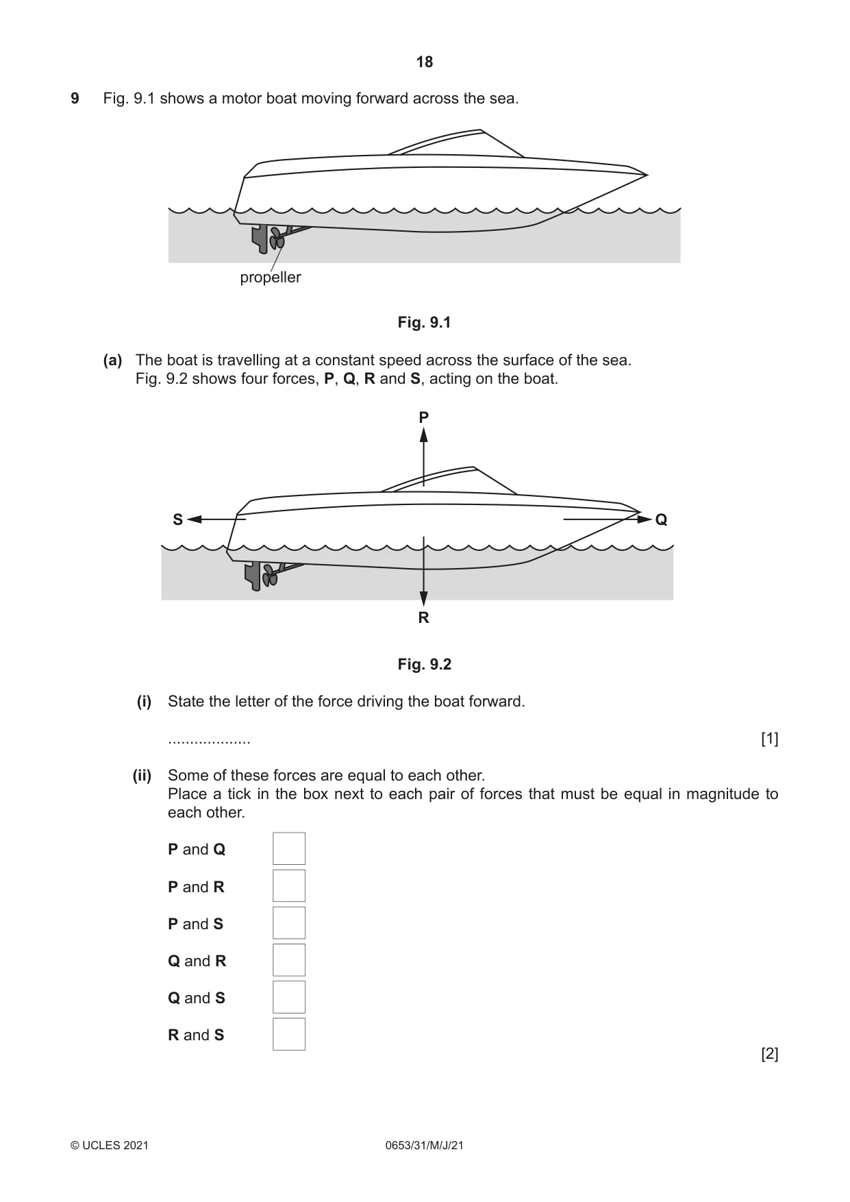 Cambridge IGCSE Science - Combined 0653 2021 May/June Paper 3 · Variant 1 question paper, page 18 of 20