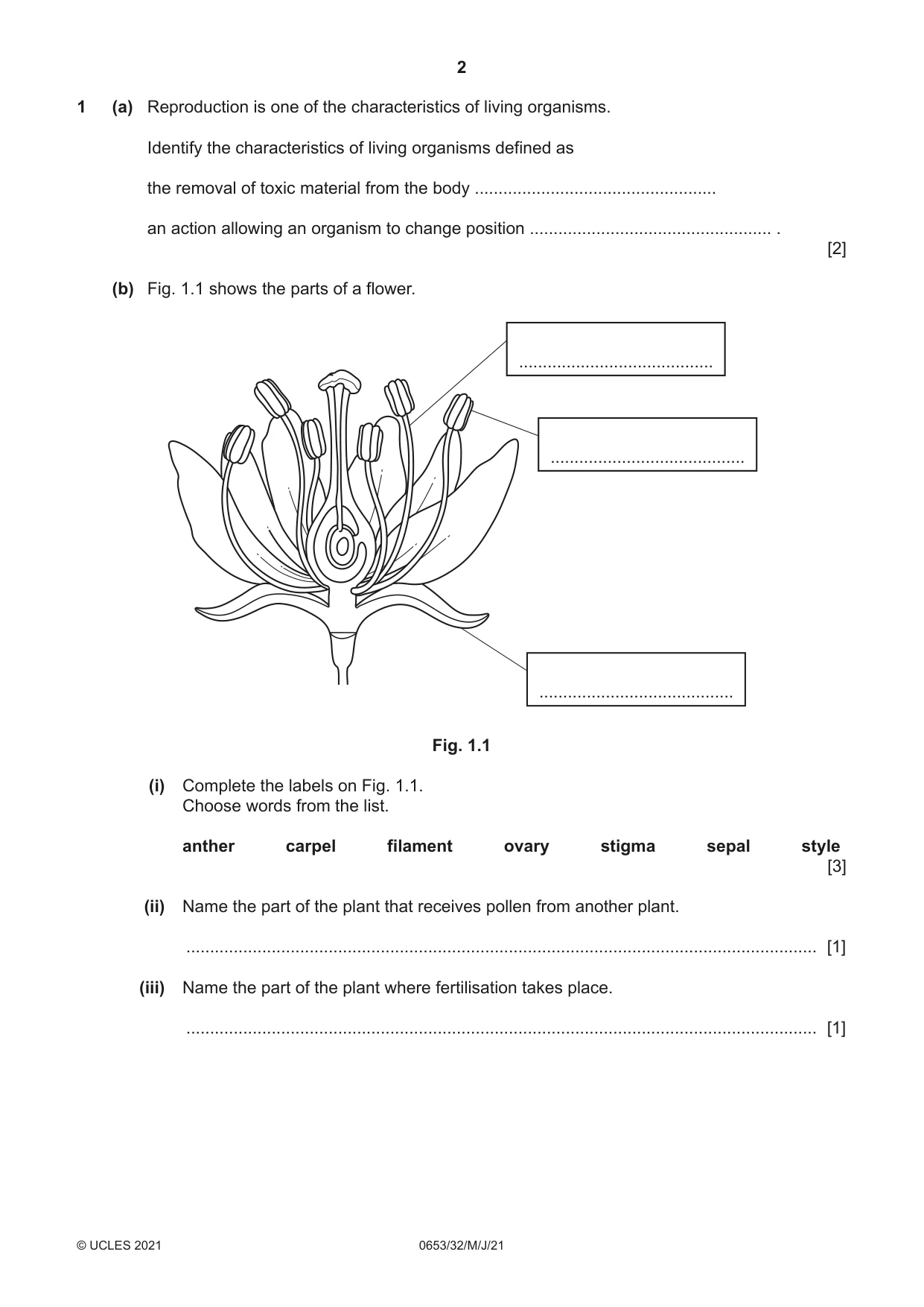 Cambridge IGCSE Science - Combined 0653 2021 May/June Paper 3 · Variant 2 question paper, page 2 of 24