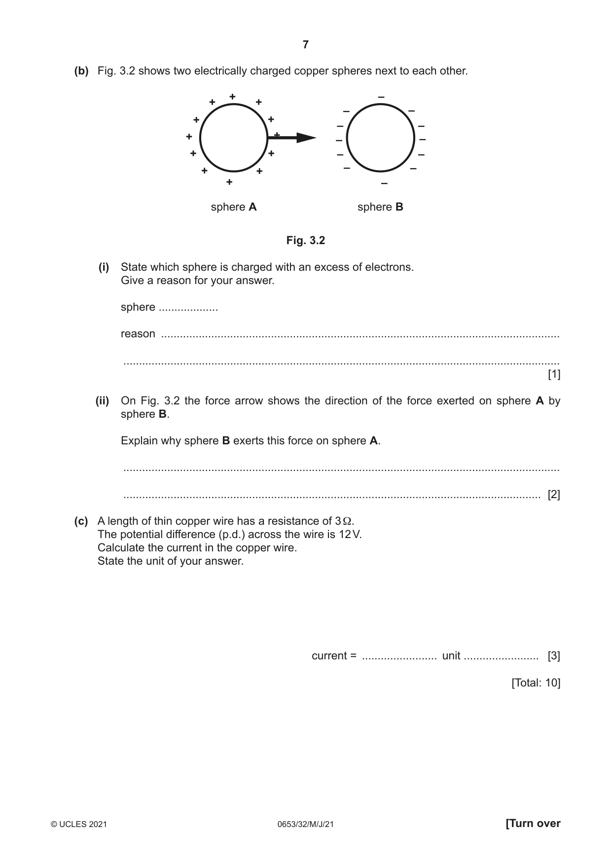 Cambridge IGCSE Science - Combined 0653 2021 May/June Paper 3 · Variant 2 question paper, page 7 of 24