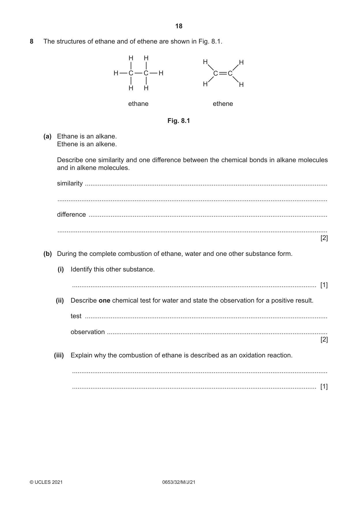 Cambridge IGCSE Science - Combined 0653 2021 May/June Paper 3 · Variant 2 question paper, page 18 of 24