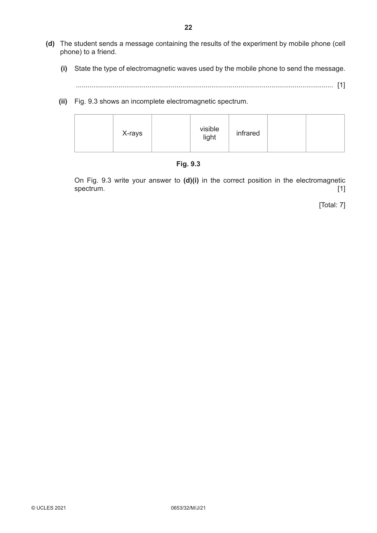 Cambridge IGCSE Science - Combined 0653 2021 May/June Paper 3 · Variant 2 question paper, page 22 of 24