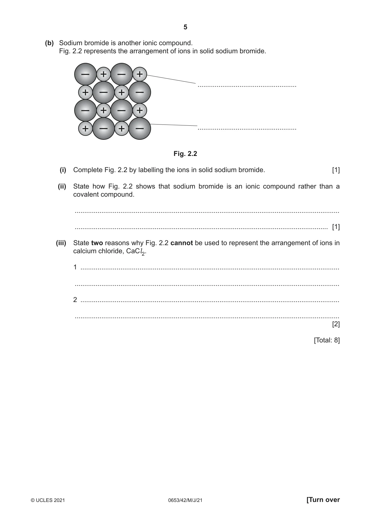Cambridge IGCSE Science - Combined 0653 2021 May/June Paper 4 · Variant 2 question paper, page 5 of 20