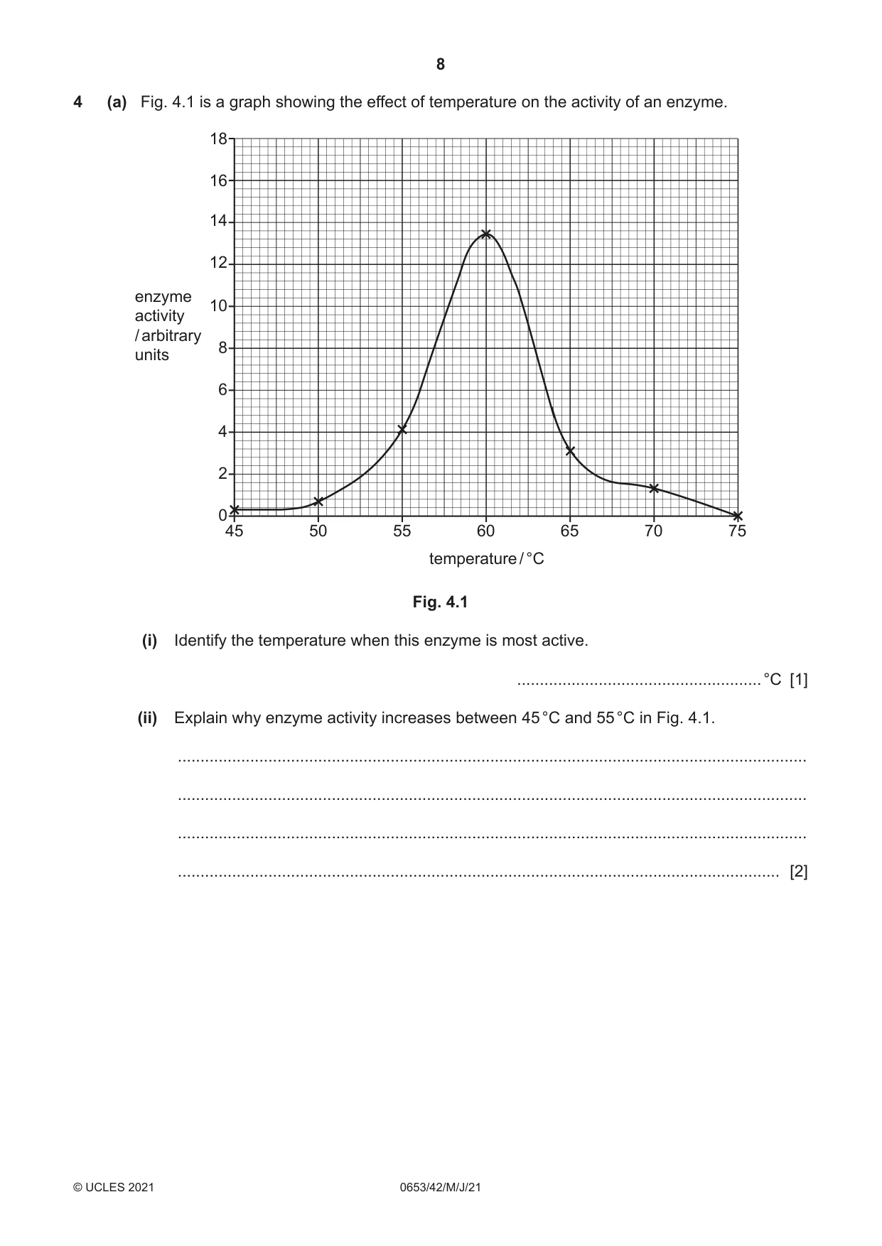 Cambridge IGCSE Science - Combined 0653 2021 May/June Paper 4 · Variant 2 question paper, page 8 of 20