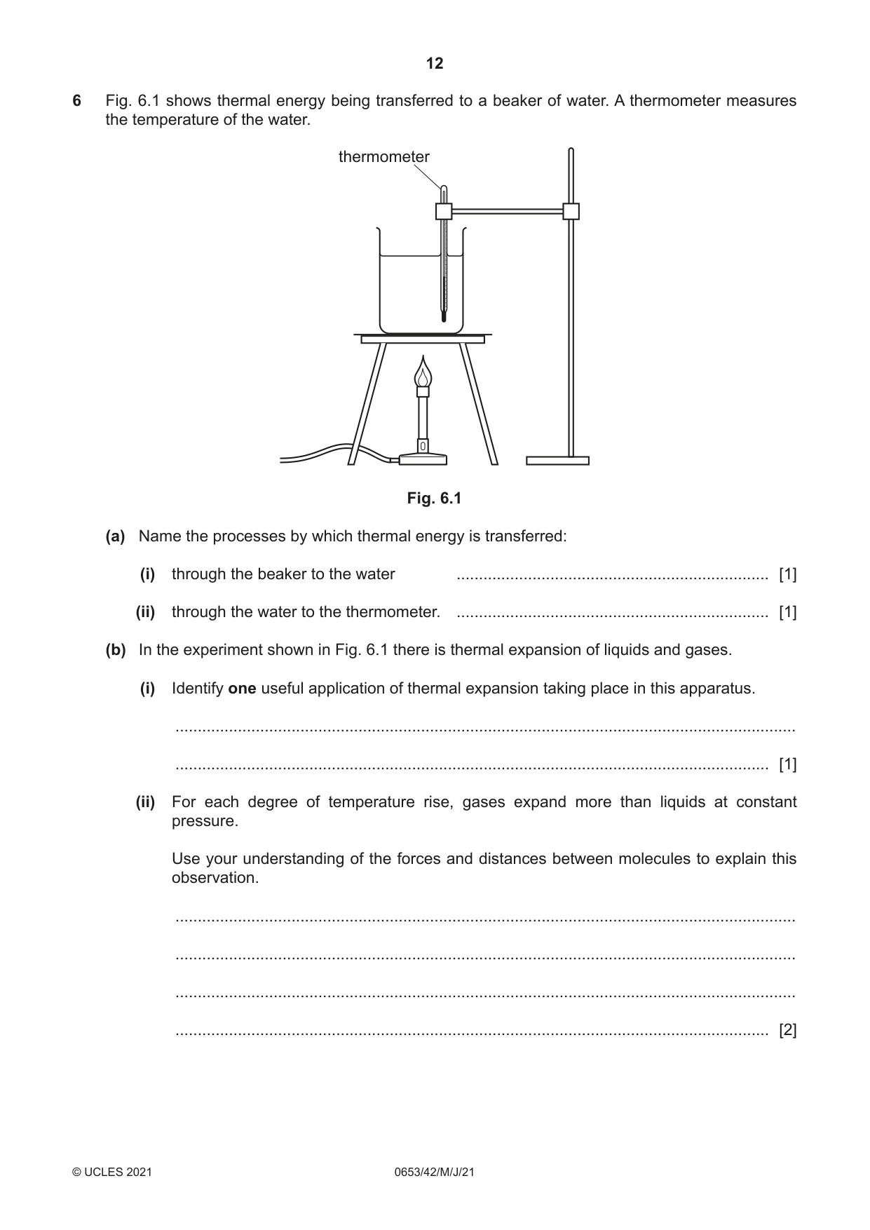 Cambridge IGCSE Science - Combined 0653 2021 May/June Paper 4 · Variant 2 question paper, page 12 of 20