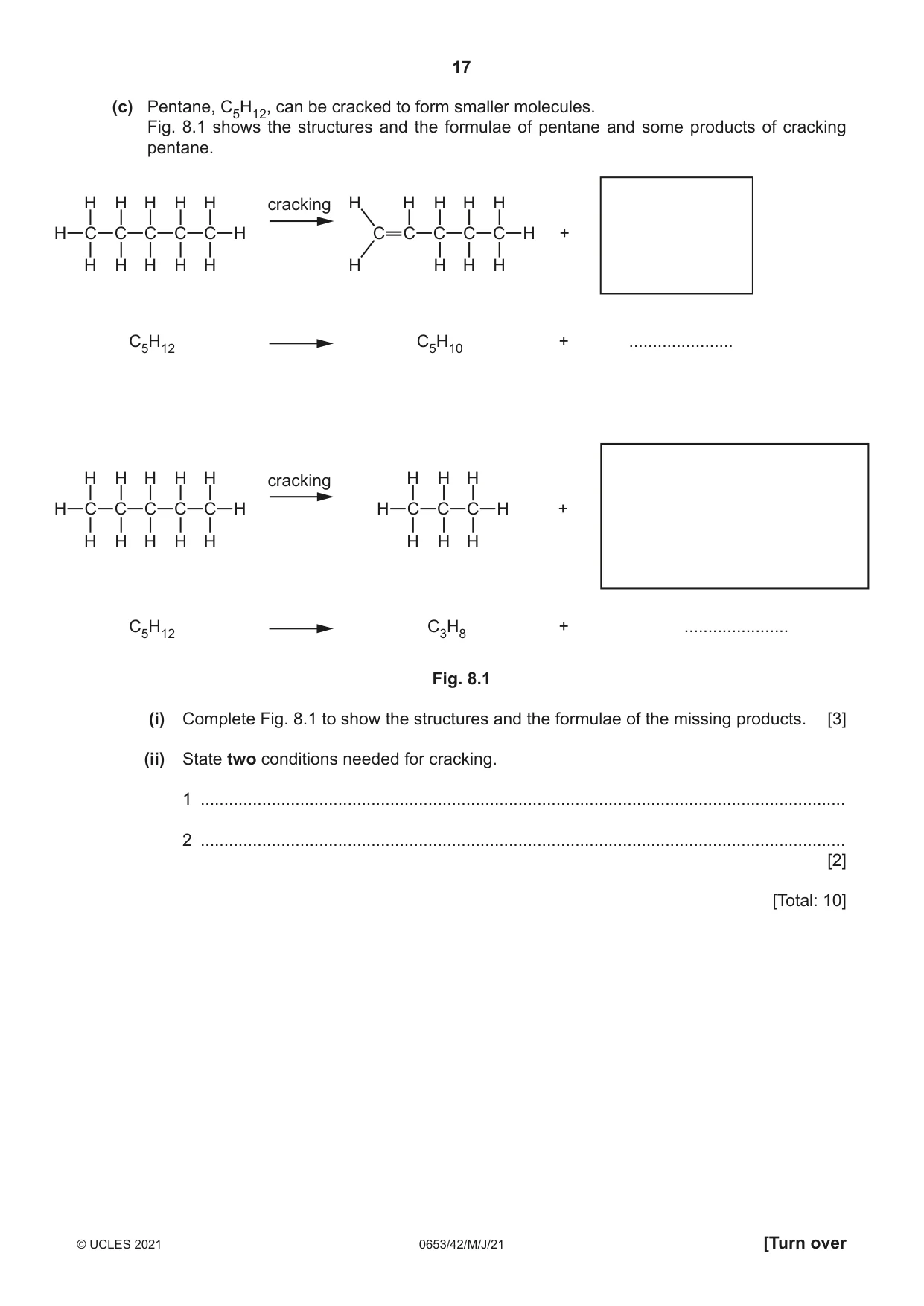 Cambridge IGCSE Science - Combined 0653 2021 May/June Paper 4 · Variant 2 question paper, page 17 of 20