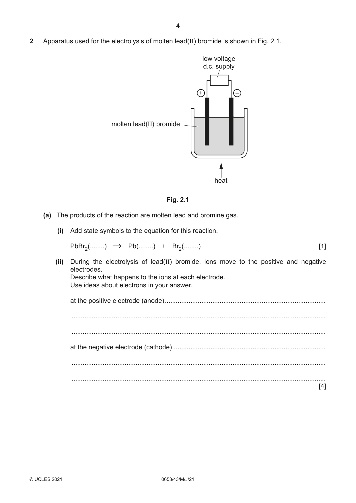 Cambridge IGCSE Science - Combined 0653 2021 May/June Paper 4 · Variant 3 question paper, page 4 of 20