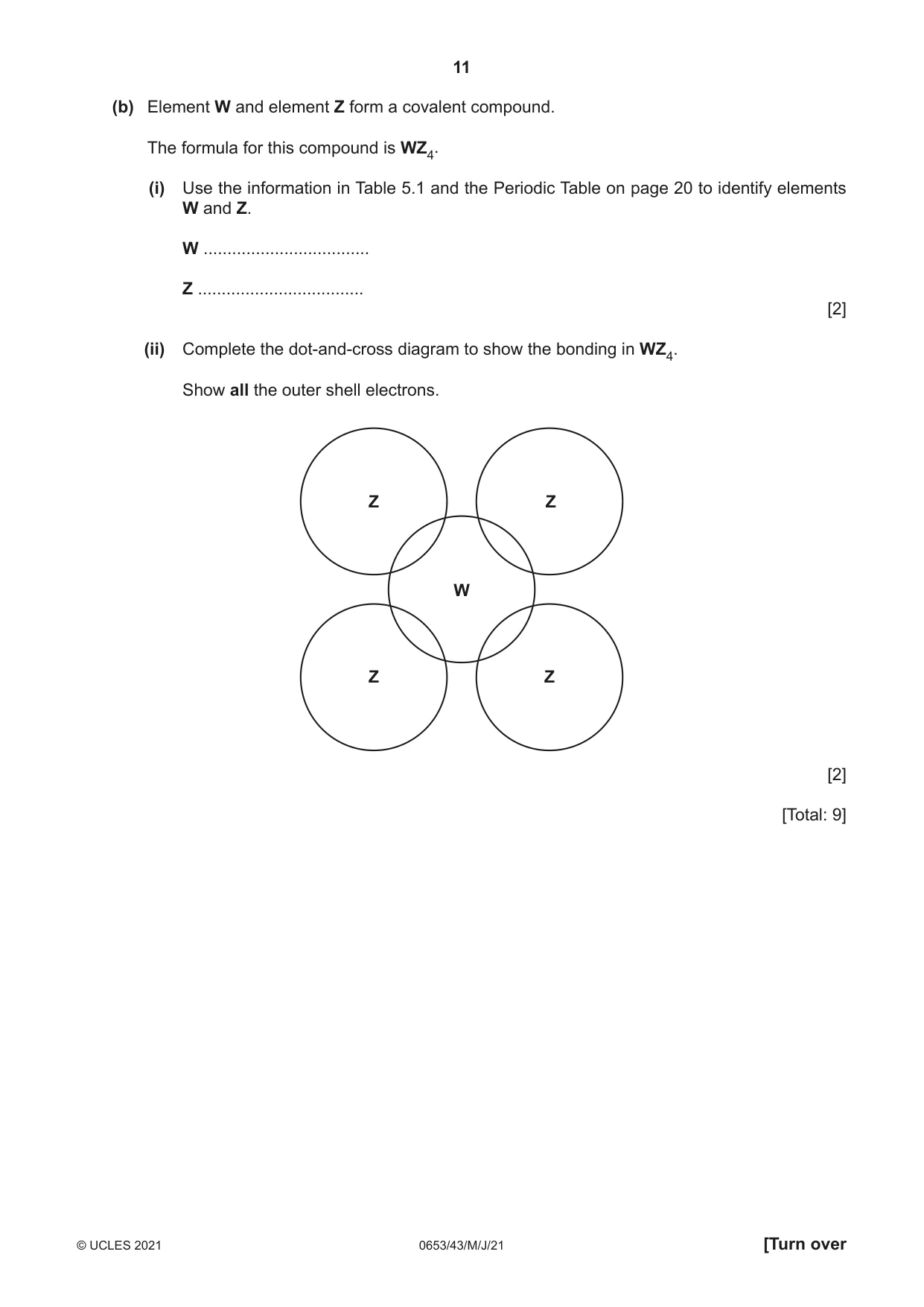 Cambridge IGCSE Science - Combined 0653 2021 May/June Paper 4 · Variant 3 question paper, page 11 of 20