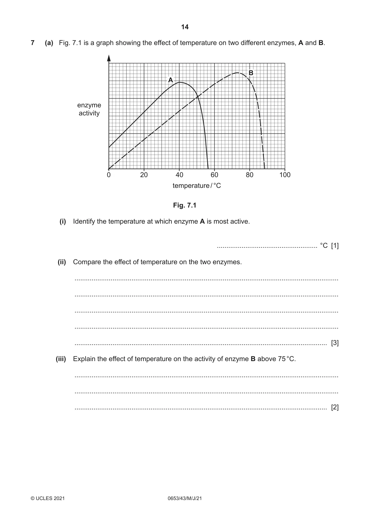 Cambridge IGCSE Science - Combined 0653 2021 May/June Paper 4 · Variant 3 question paper, page 14 of 20