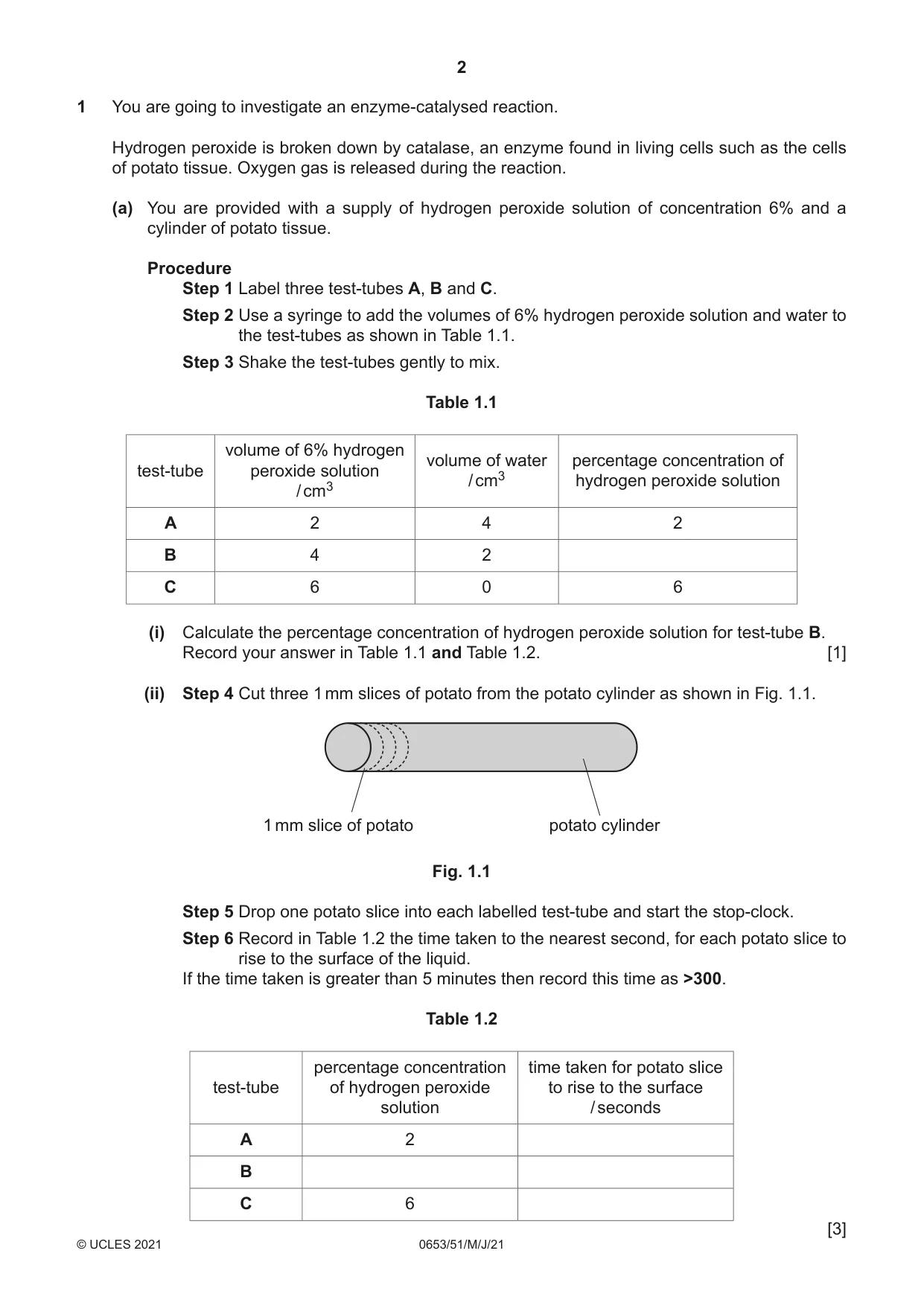 Cambridge IGCSE Science - Combined 0653 2021 May/June Paper 5 · Variant 1 question paper, page 2 of 16