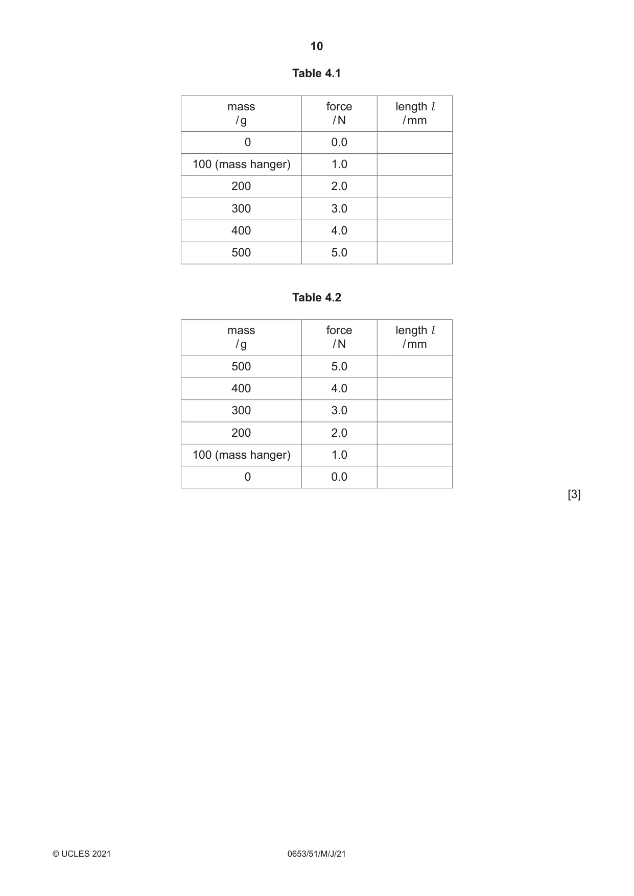 Cambridge IGCSE Science - Combined 0653 2021 May/June Paper 5 · Variant 1 question paper, page 10 of 16