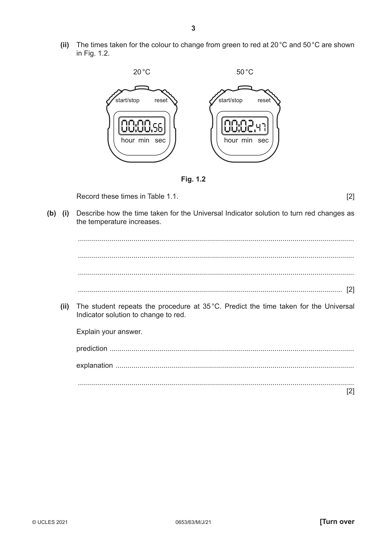 Cambridge IGCSE Science - Combined 0653 2021 May/June Paper 6 · Variant 3 question paper, page 3 of 16