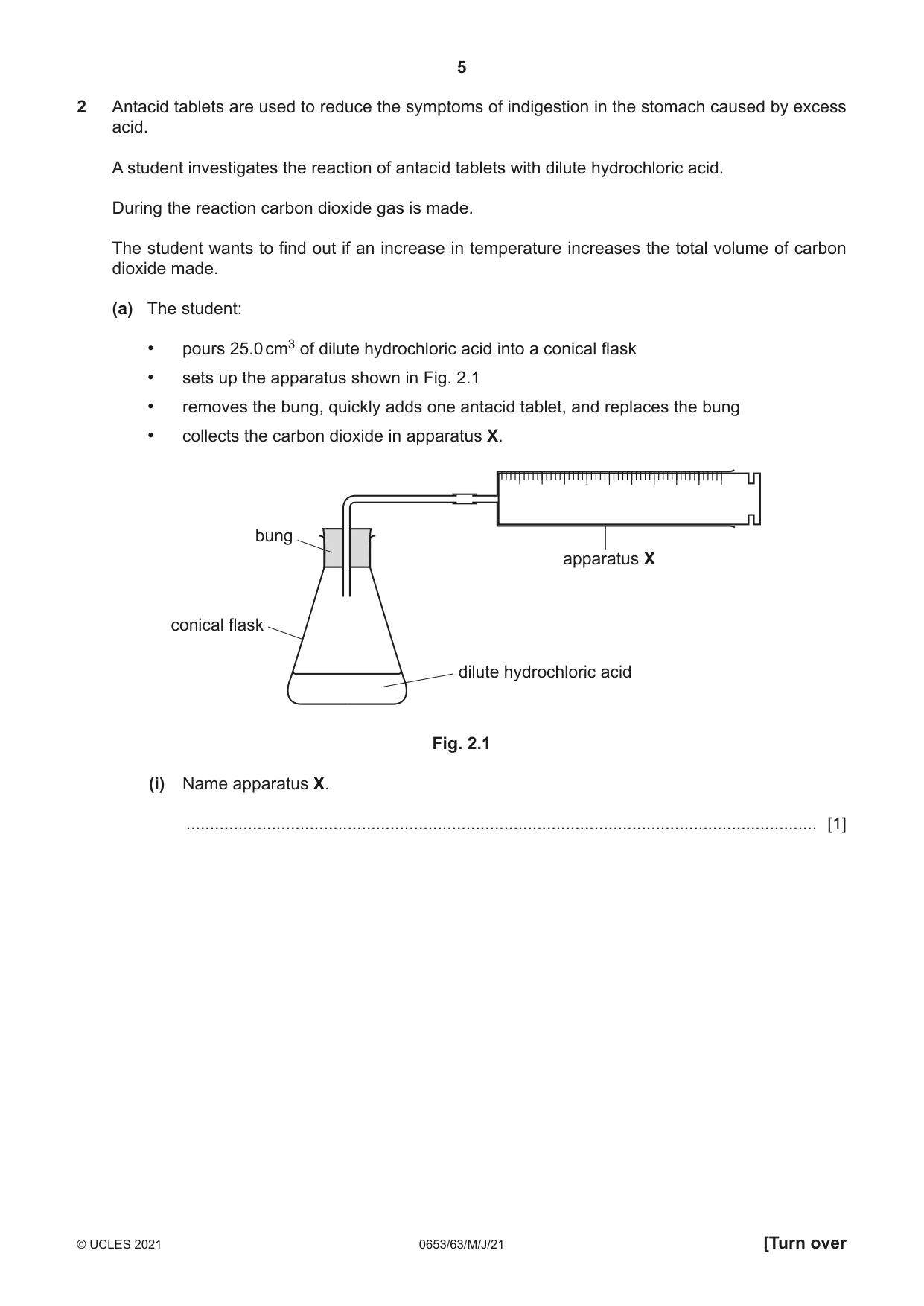 Cambridge IGCSE Science - Combined 0653 2021 May/June Paper 6 · Variant 3 question paper, page 5 of 16