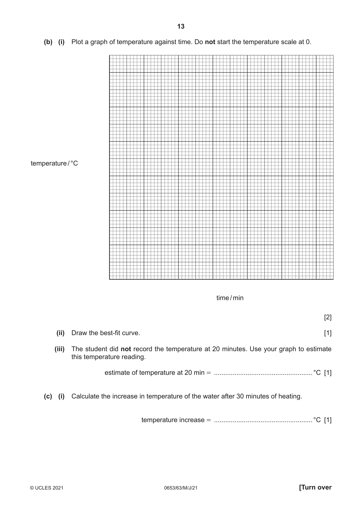 Cambridge IGCSE Science - Combined 0653 2021 May/June Paper 6 · Variant 3 question paper, page 13 of 16