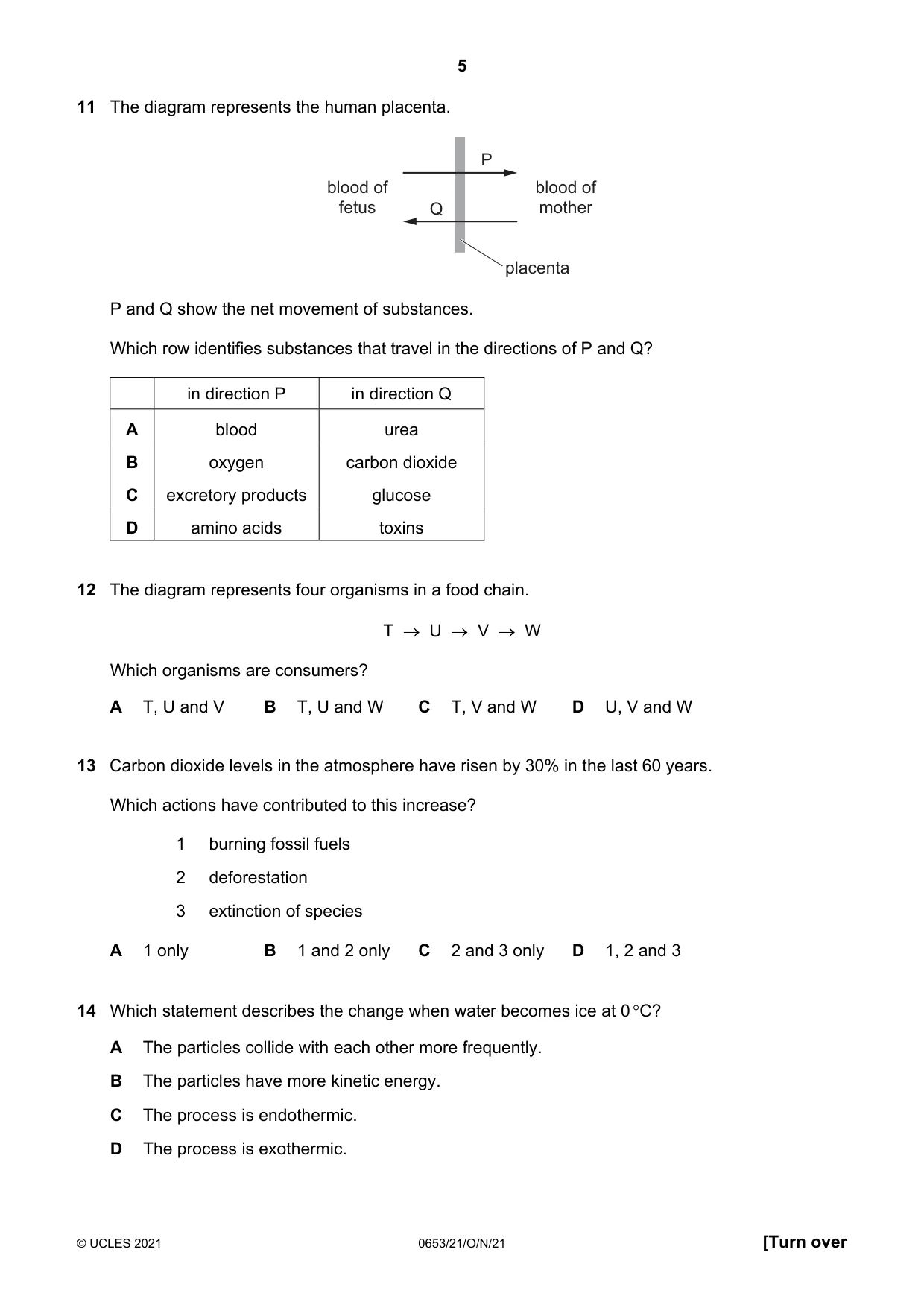 Cambridge IGCSE Science - Combined 0653 2021 Oct/Nov Paper 2 · Variant 1 question paper, page 5 of 16