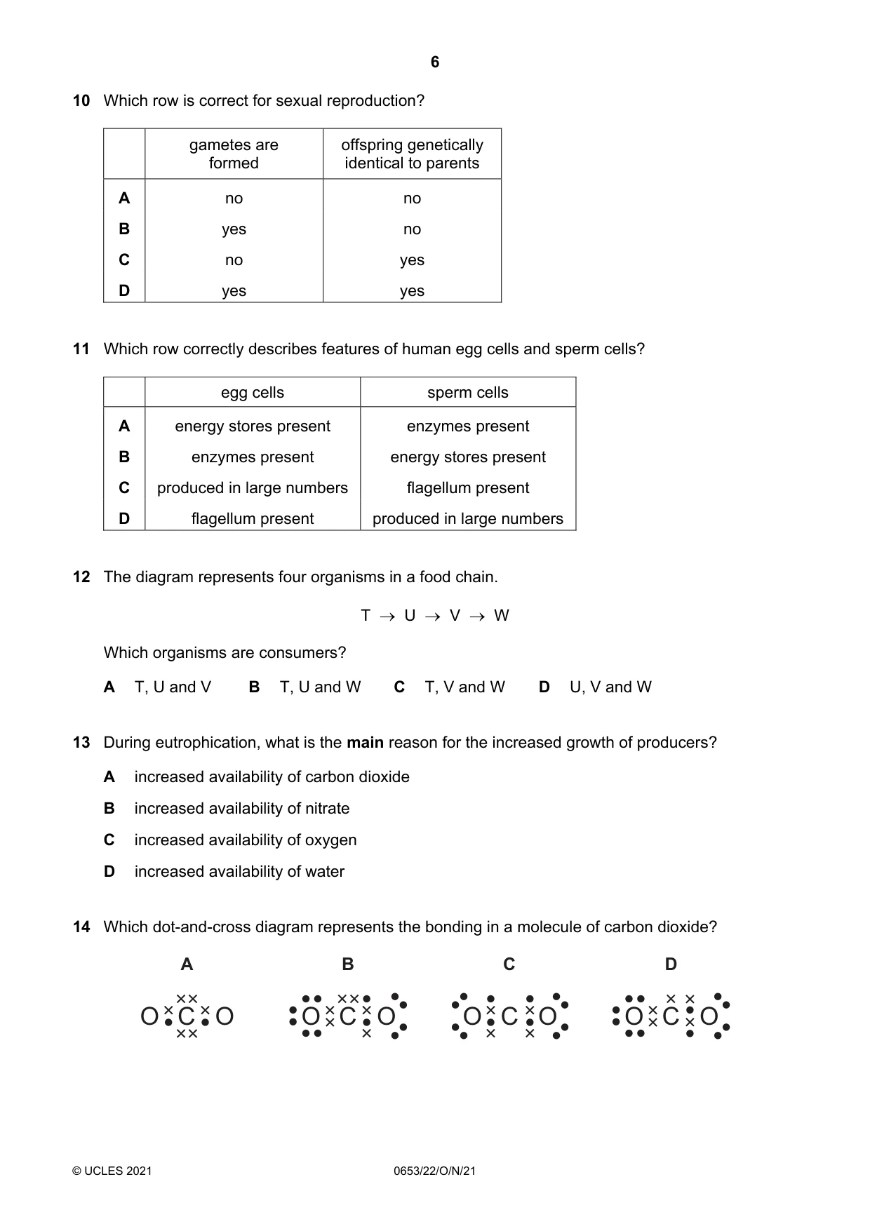 Cambridge IGCSE Science - Combined 0653 2021 Oct/Nov Paper 2 · Variant 2 question paper, page 6 of 16