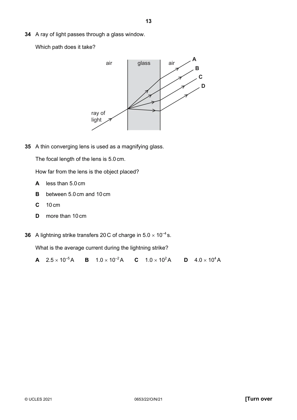 Cambridge IGCSE Science - Combined 0653 2021 Oct/Nov Paper 2 · Variant 2 question paper, page 13 of 16