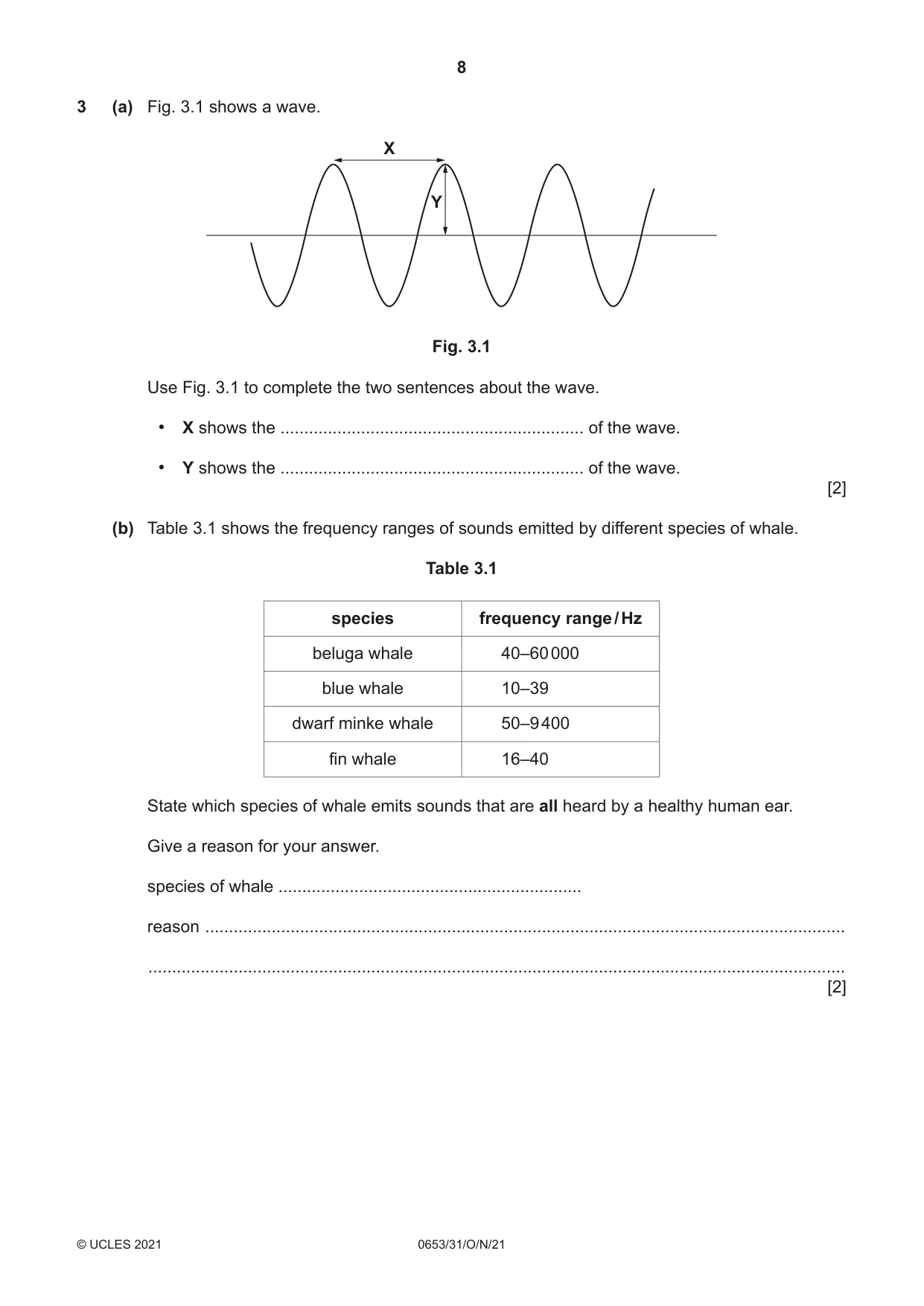 Cambridge IGCSE Science - Combined 0653 2021 Oct/Nov Paper 3 · Variant 1 question paper, page 8 of 24