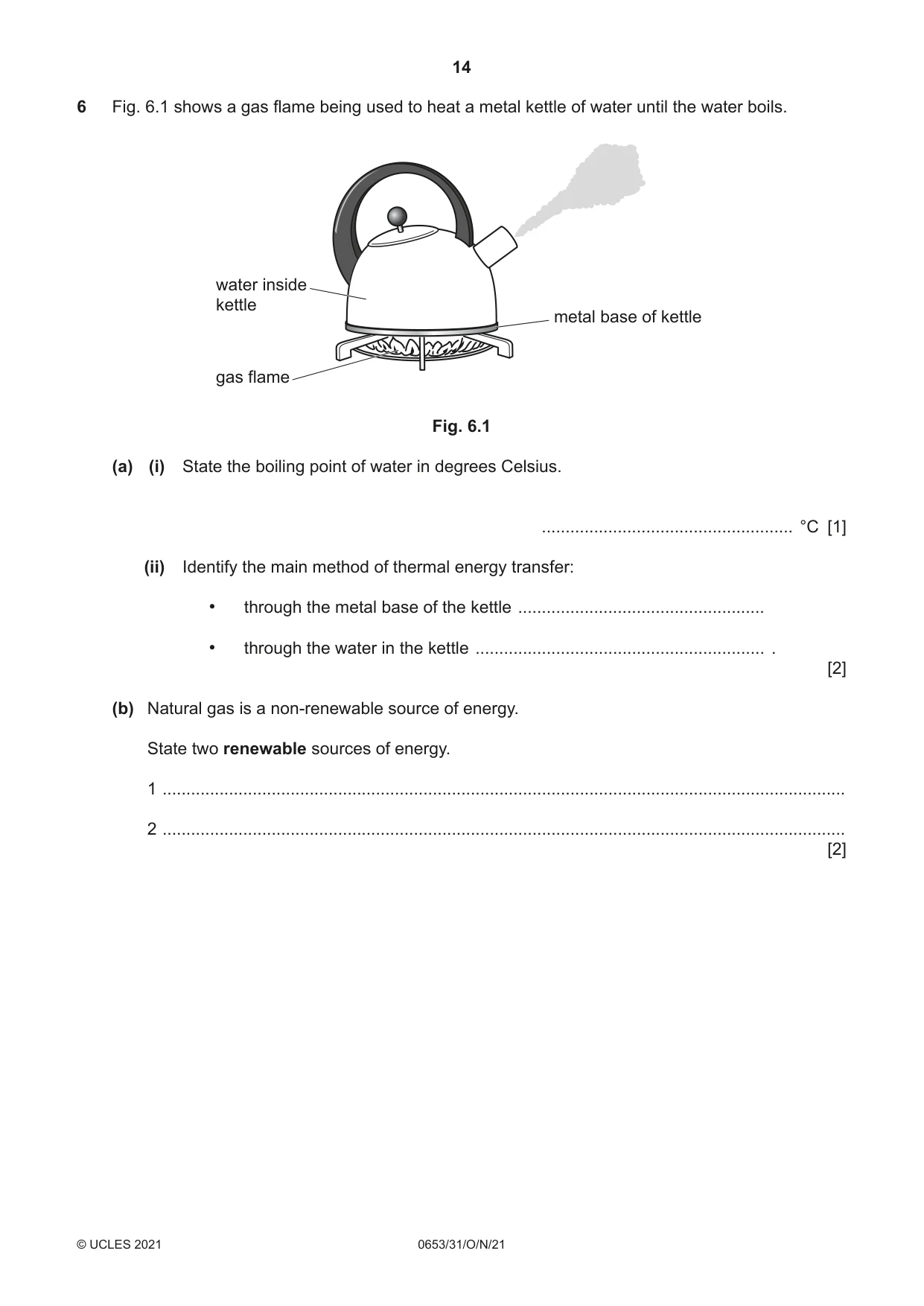 Cambridge IGCSE Science - Combined 0653 2021 Oct/Nov Paper 3 · Variant 1 question paper, page 14 of 24