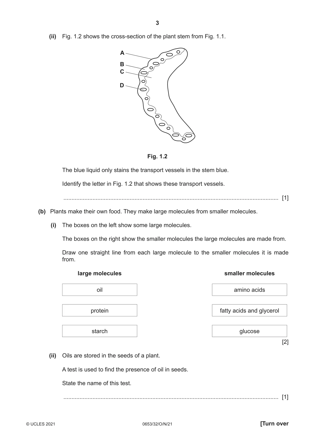 Cambridge IGCSE Science - Combined 0653 2021 Oct/Nov Paper 3 · Variant 2 question paper, page 3 of 24