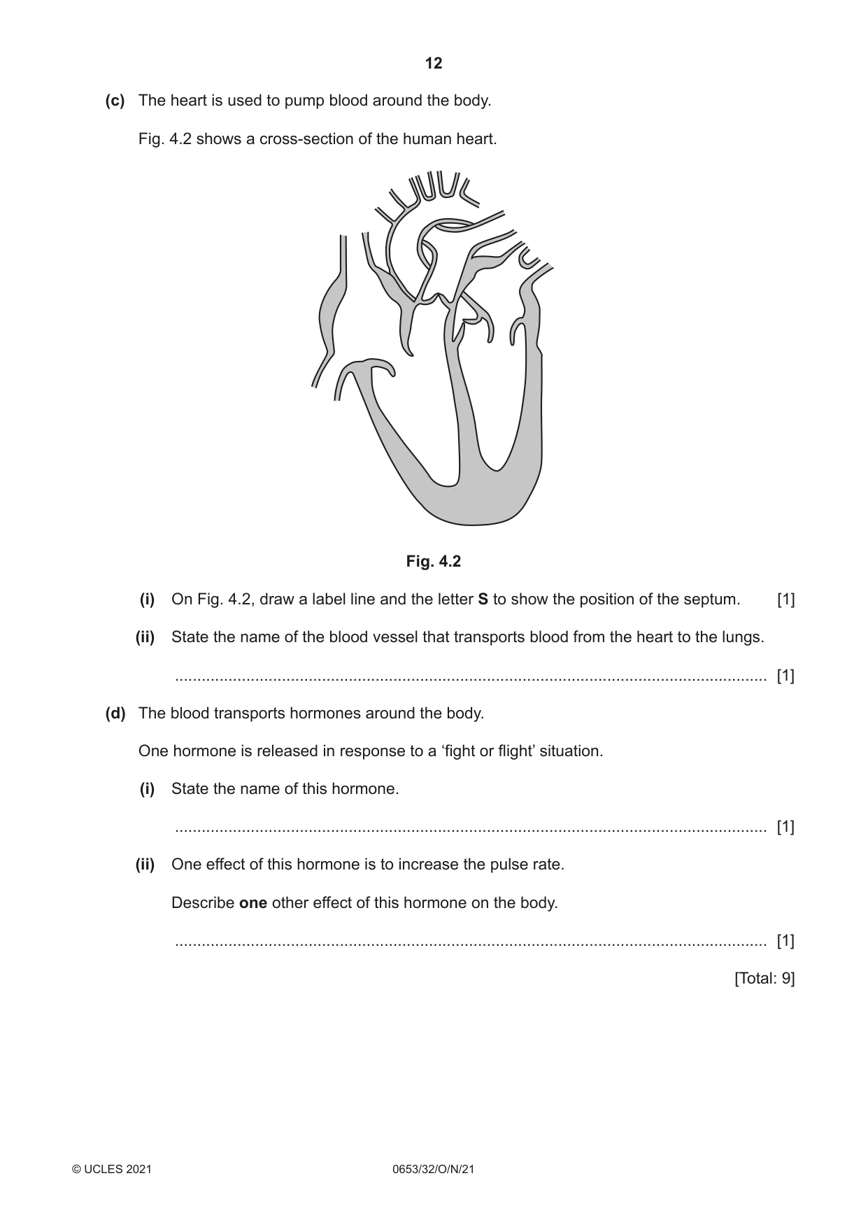 Cambridge IGCSE Science - Combined 0653 2021 Oct/Nov Paper 3 · Variant 2 question paper, page 12 of 24