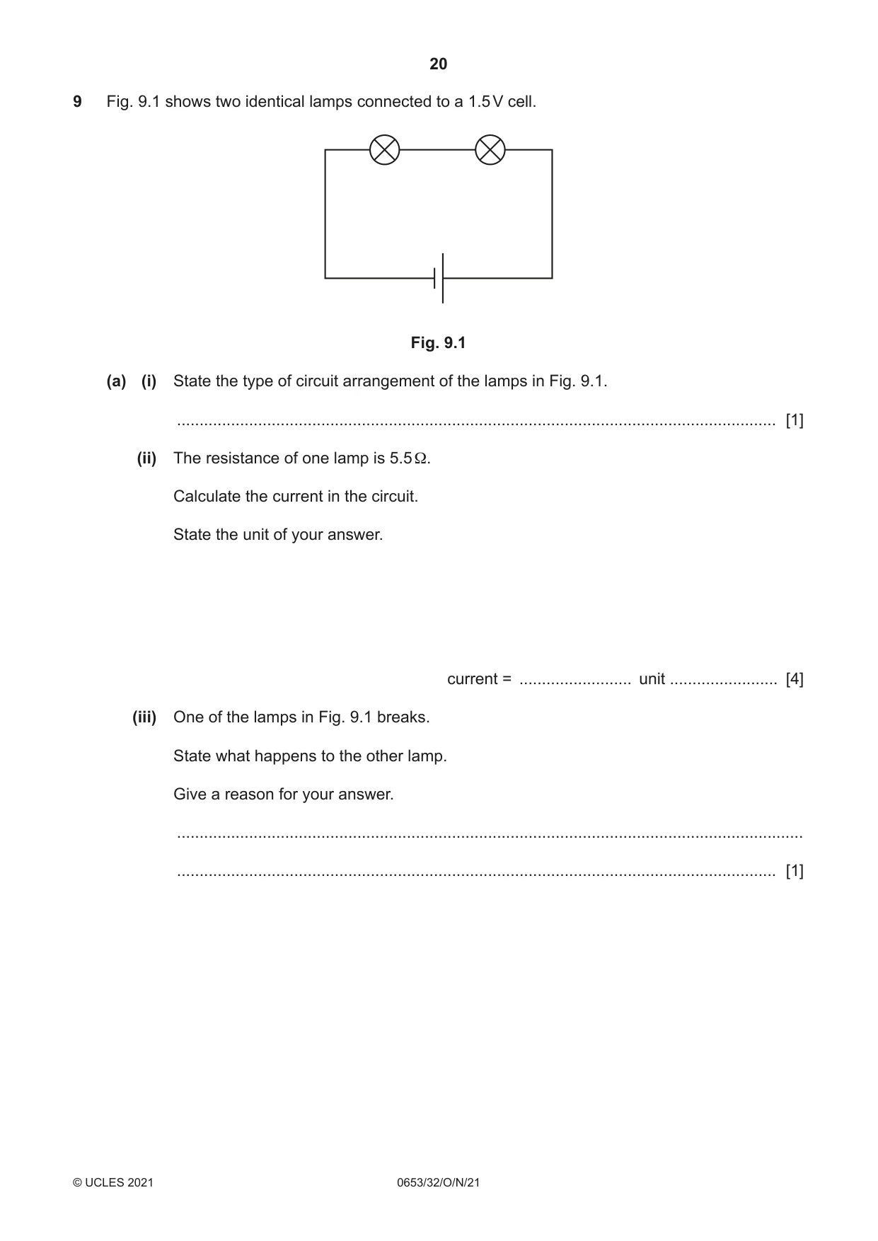 Cambridge IGCSE Science - Combined 0653 2021 Oct/Nov Paper 3 · Variant 2 question paper, page 20 of 24