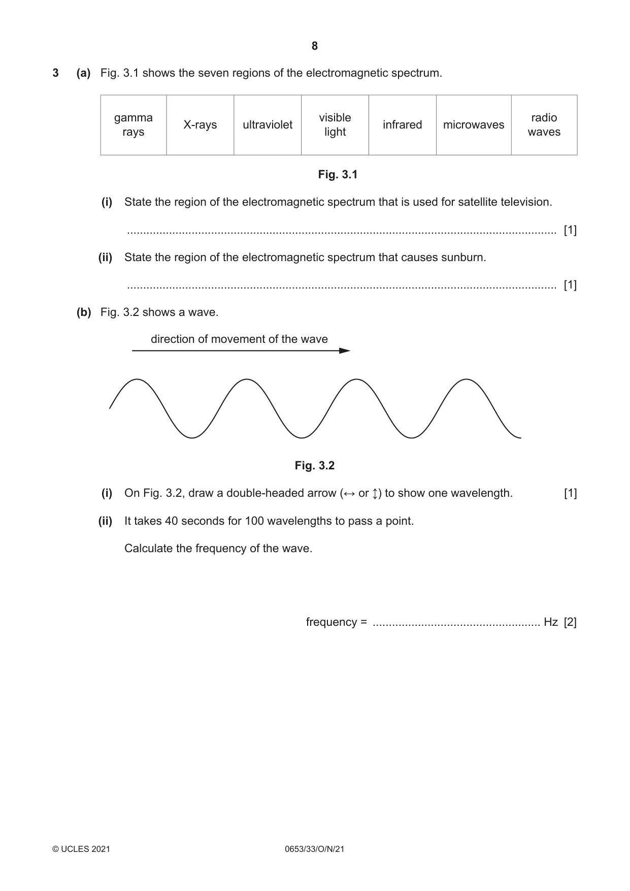 Cambridge IGCSE Science - Combined 0653 2021 Oct/Nov Paper 3 · Variant 3 question paper, page 8 of 24