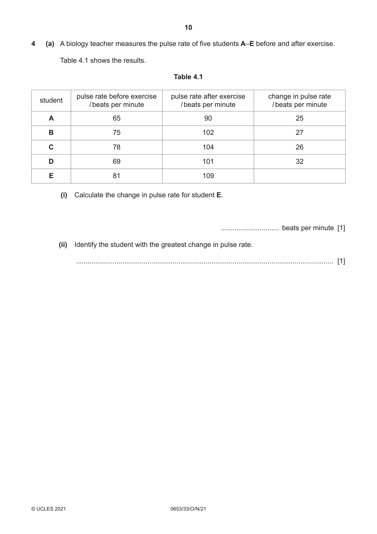 Cambridge IGCSE Science - Combined 0653 2021 Oct/Nov Paper 3 · Variant 3 question paper, page 10 of 24