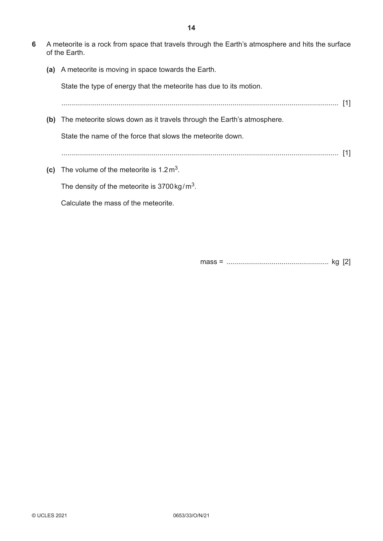 Cambridge IGCSE Science - Combined 0653 2021 Oct/Nov Paper 3 · Variant 3 question paper, page 14 of 24
