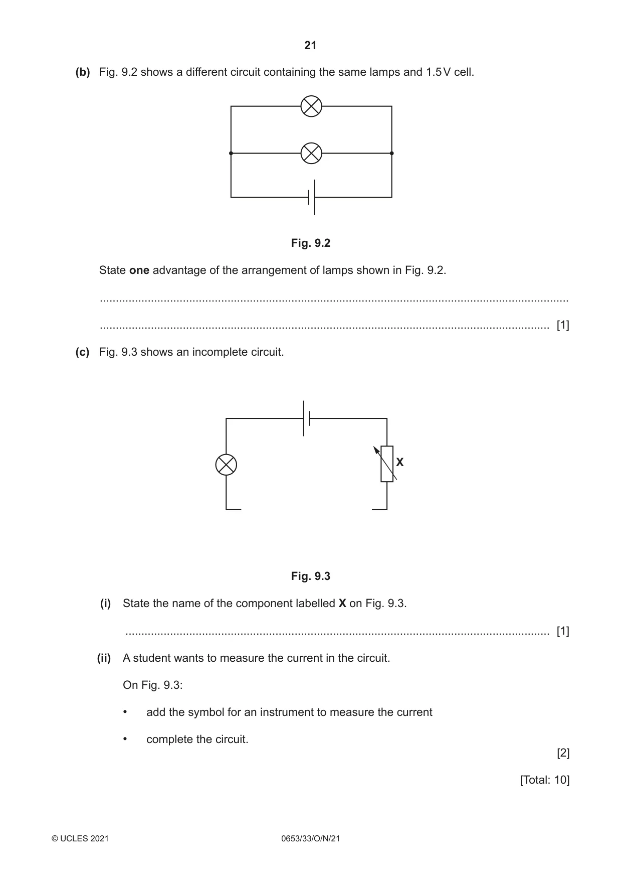Cambridge IGCSE Science - Combined 0653 2021 Oct/Nov Paper 3 · Variant 3 question paper, page 21 of 24
