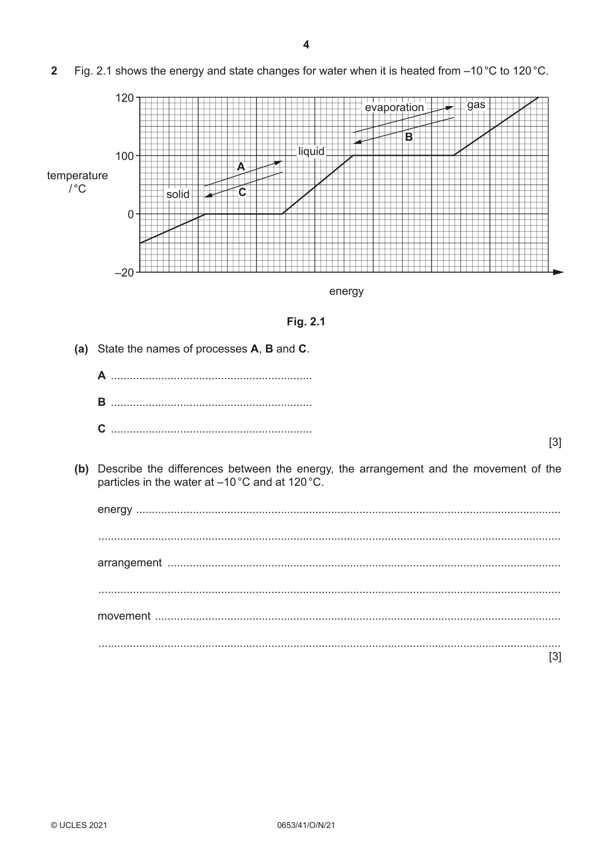 Cambridge IGCSE Science - Combined 0653 2021 Oct/Nov Paper 4 · Variant 1 question paper, page 4 of 20
