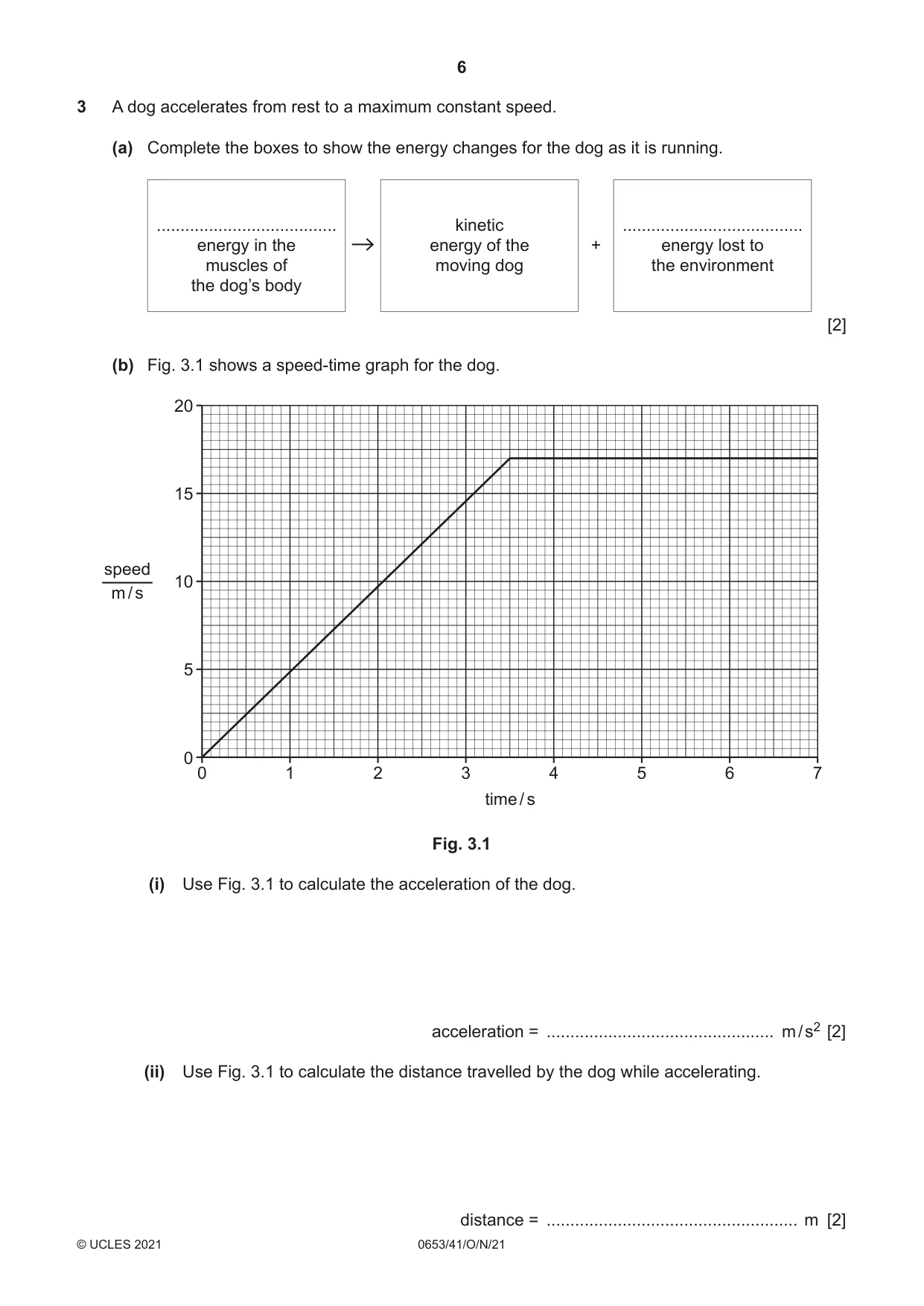 Cambridge IGCSE Science - Combined 0653 2021 Oct/Nov Paper 4 · Variant 1 question paper, page 6 of 20