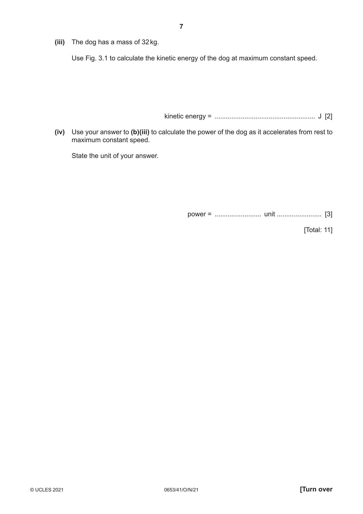 Cambridge IGCSE Science - Combined 0653 2021 Oct/Nov Paper 4 · Variant 1 question paper, page 7 of 20
