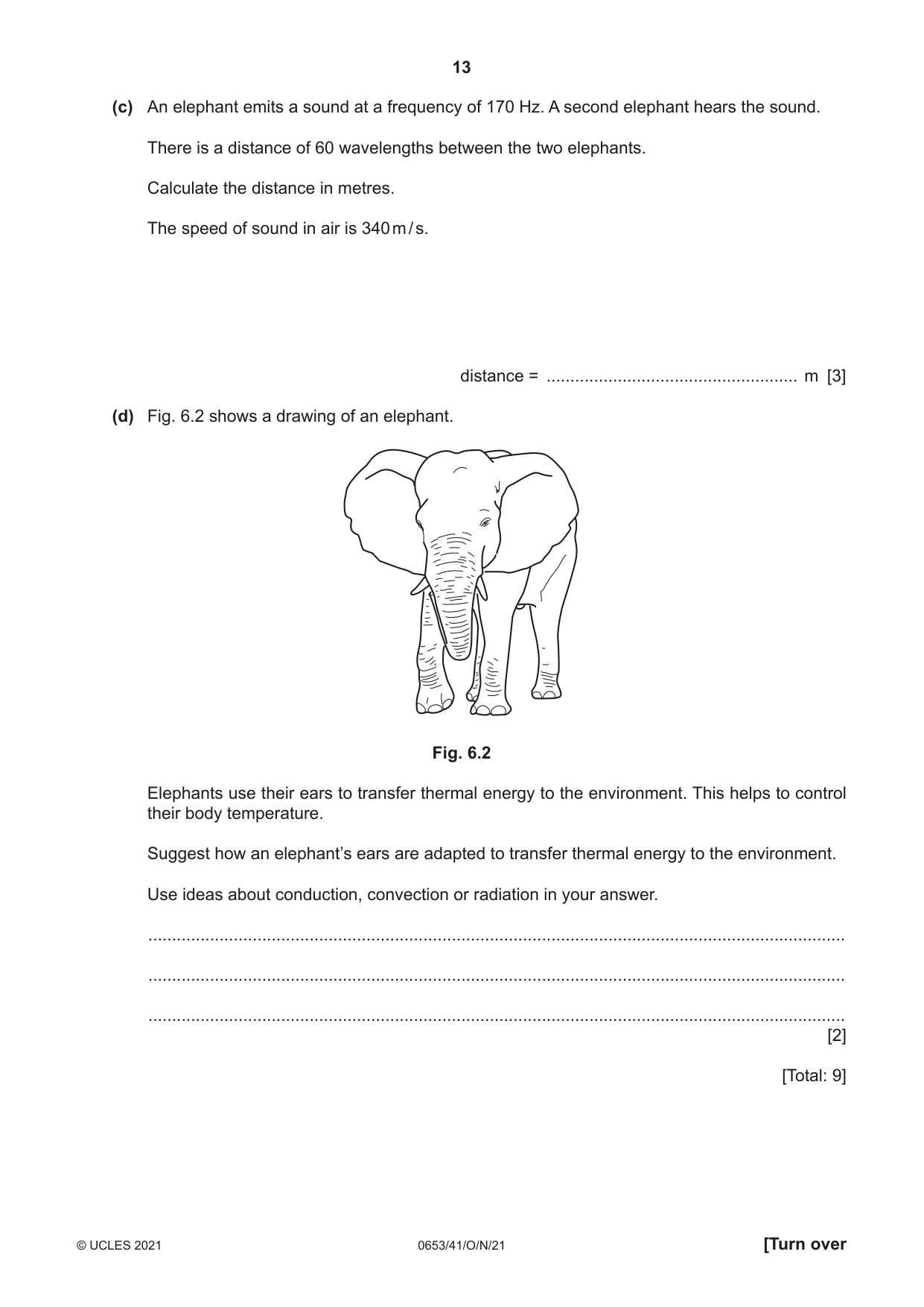 Cambridge IGCSE Science - Combined 0653 2021 Oct/Nov Paper 4 · Variant 1 question paper, page 13 of 20