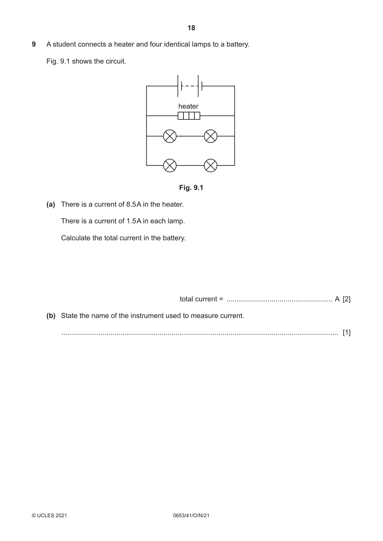 Cambridge IGCSE Science - Combined 0653 2021 Oct/Nov Paper 4 · Variant 1 question paper, page 18 of 20