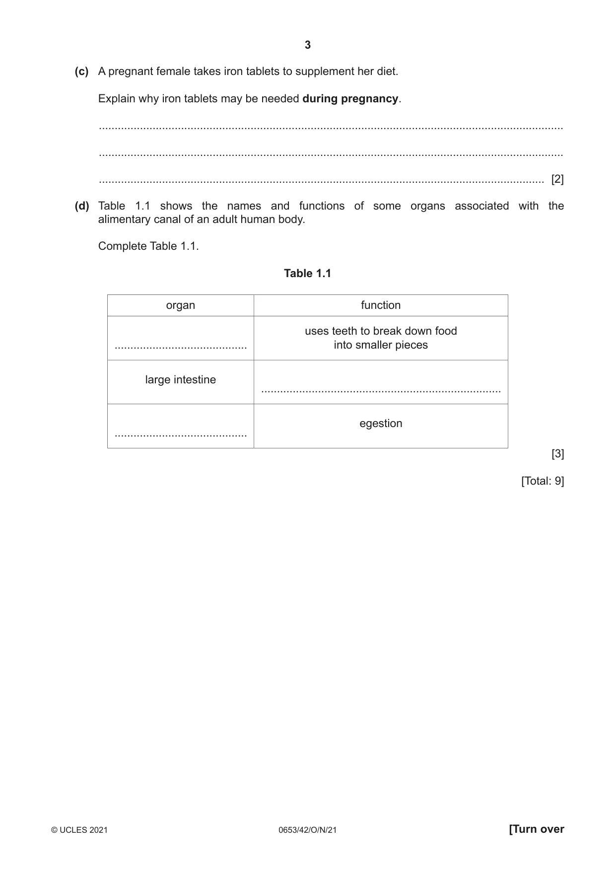 Cambridge IGCSE Science - Combined 0653 2021 Oct/Nov Paper 4 · Variant 2 question paper, page 3 of 24