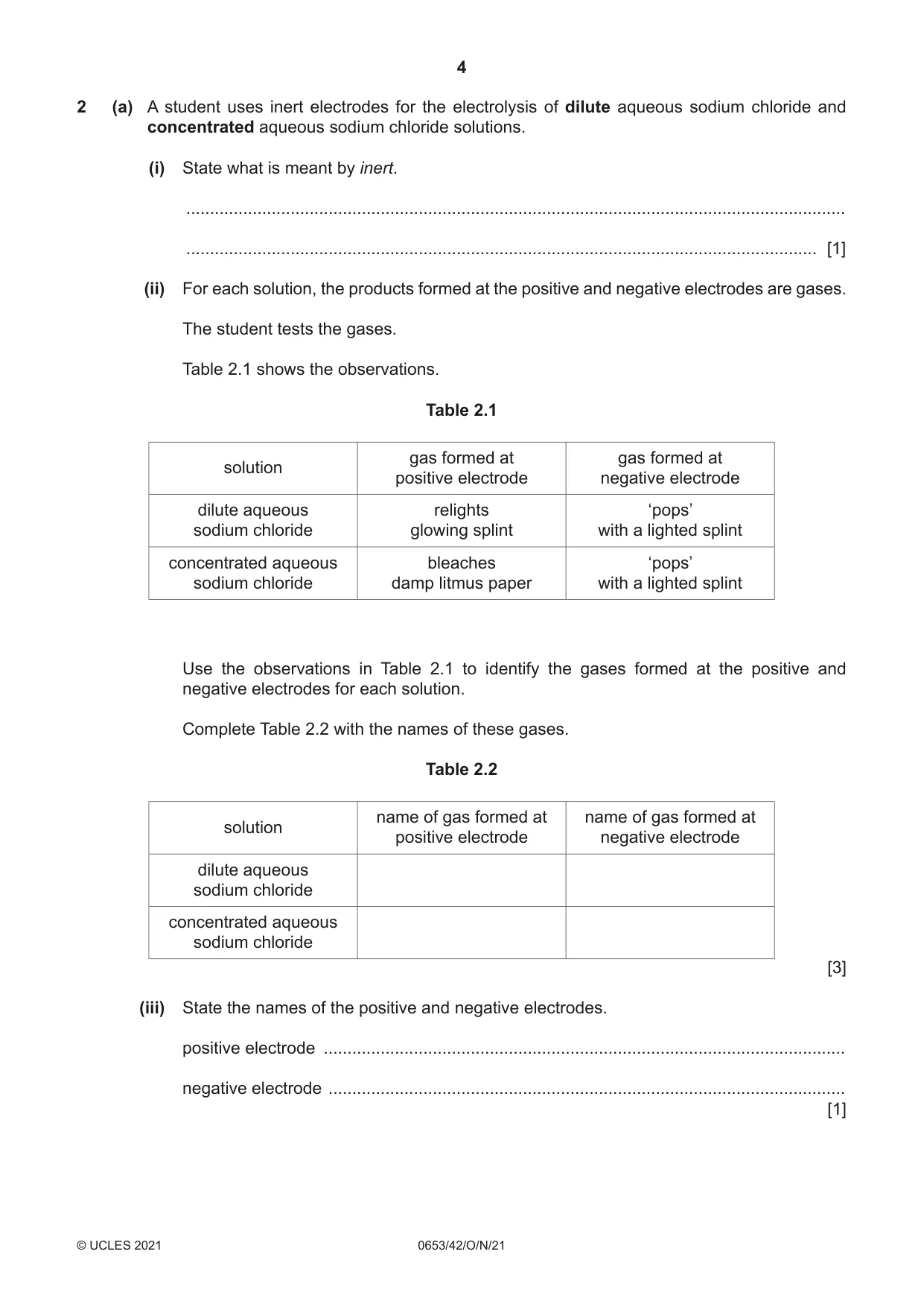 Cambridge IGCSE Science - Combined 0653 2021 Oct/Nov Paper 4 · Variant 2 question paper, page 4 of 24