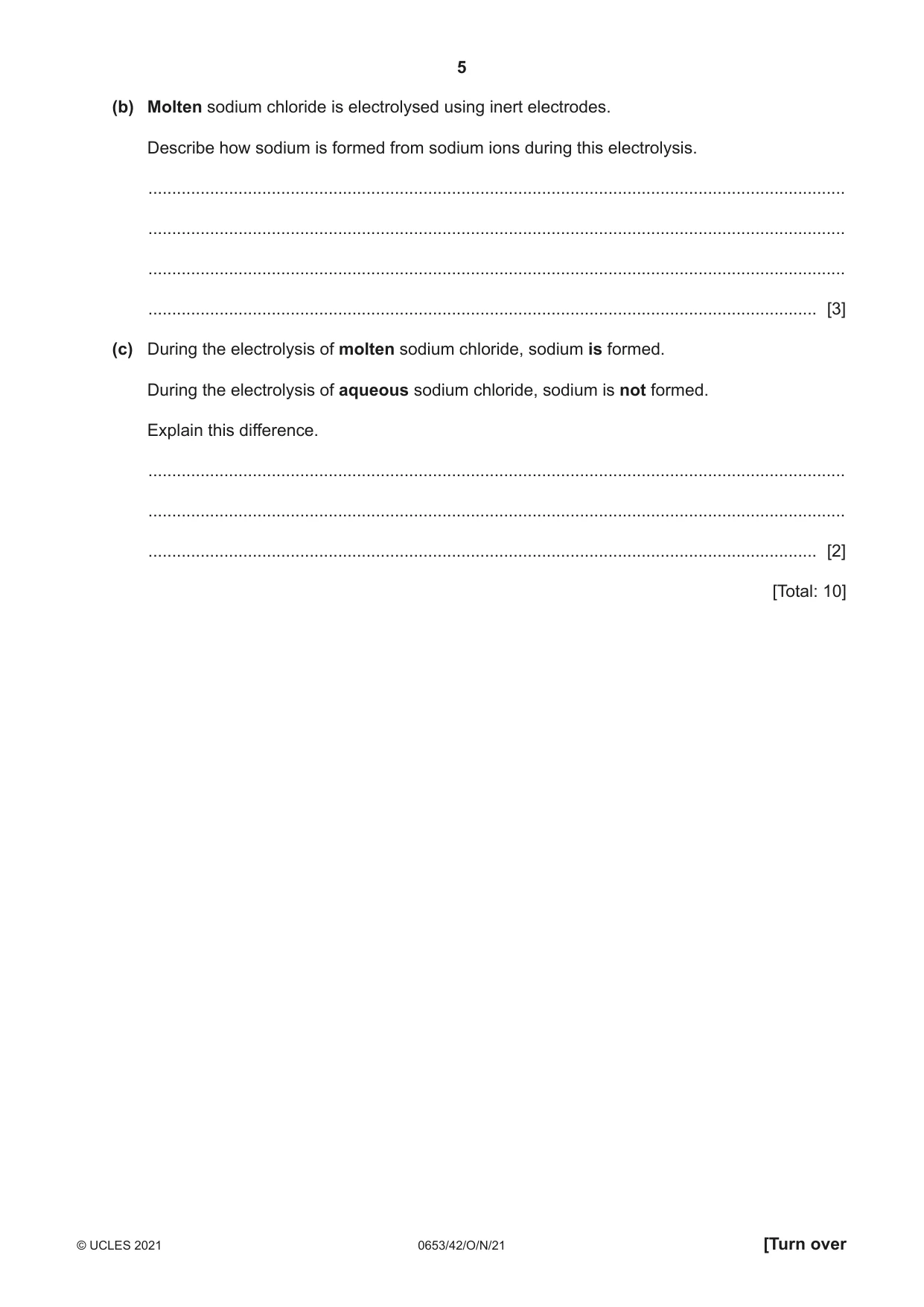 Cambridge IGCSE Science - Combined 0653 2021 Oct/Nov Paper 4 · Variant 2 question paper, page 5 of 24
