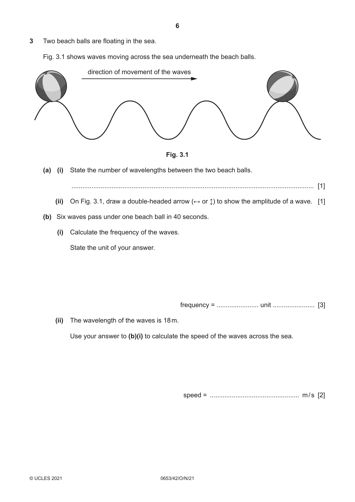 Cambridge IGCSE Science - Combined 0653 2021 Oct/Nov Paper 4 · Variant 2 question paper, page 6 of 24