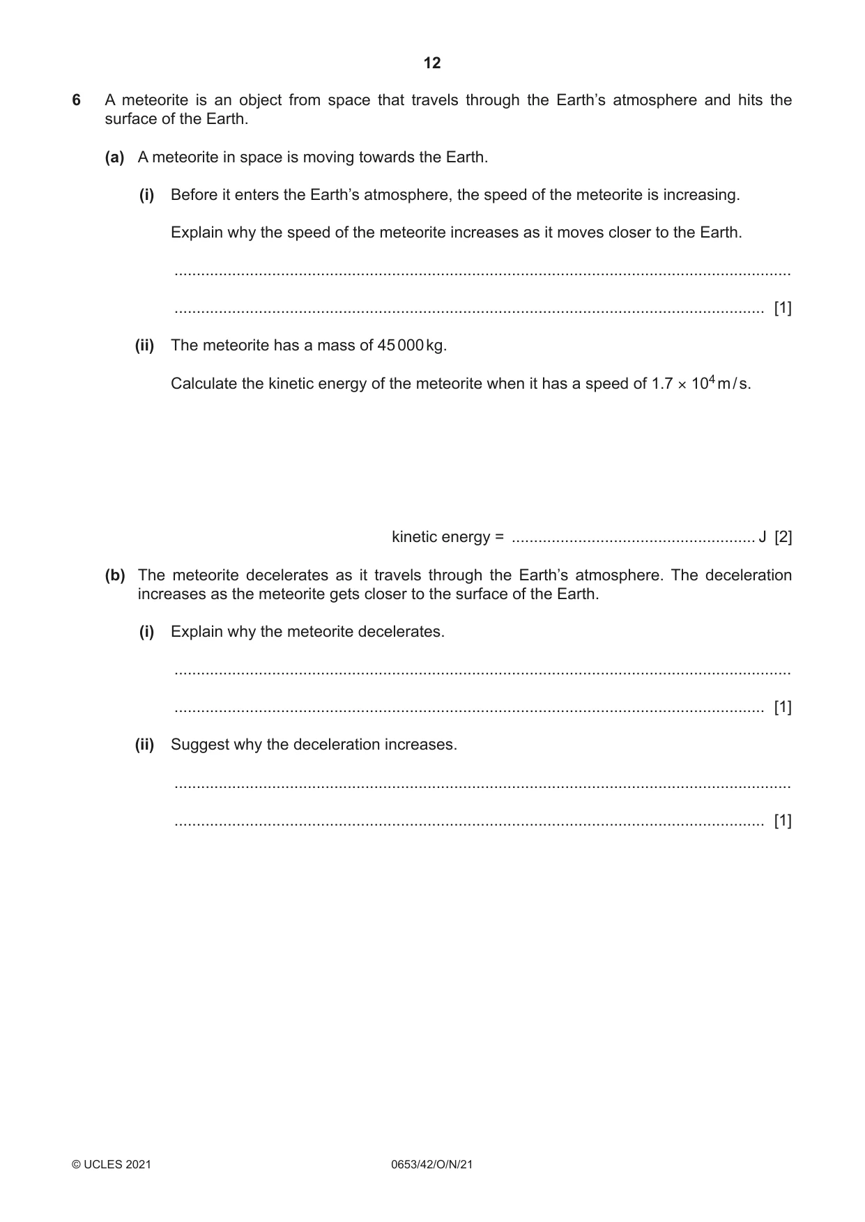 Cambridge IGCSE Science - Combined 0653 2021 Oct/Nov Paper 4 · Variant 2 question paper, page 12 of 24