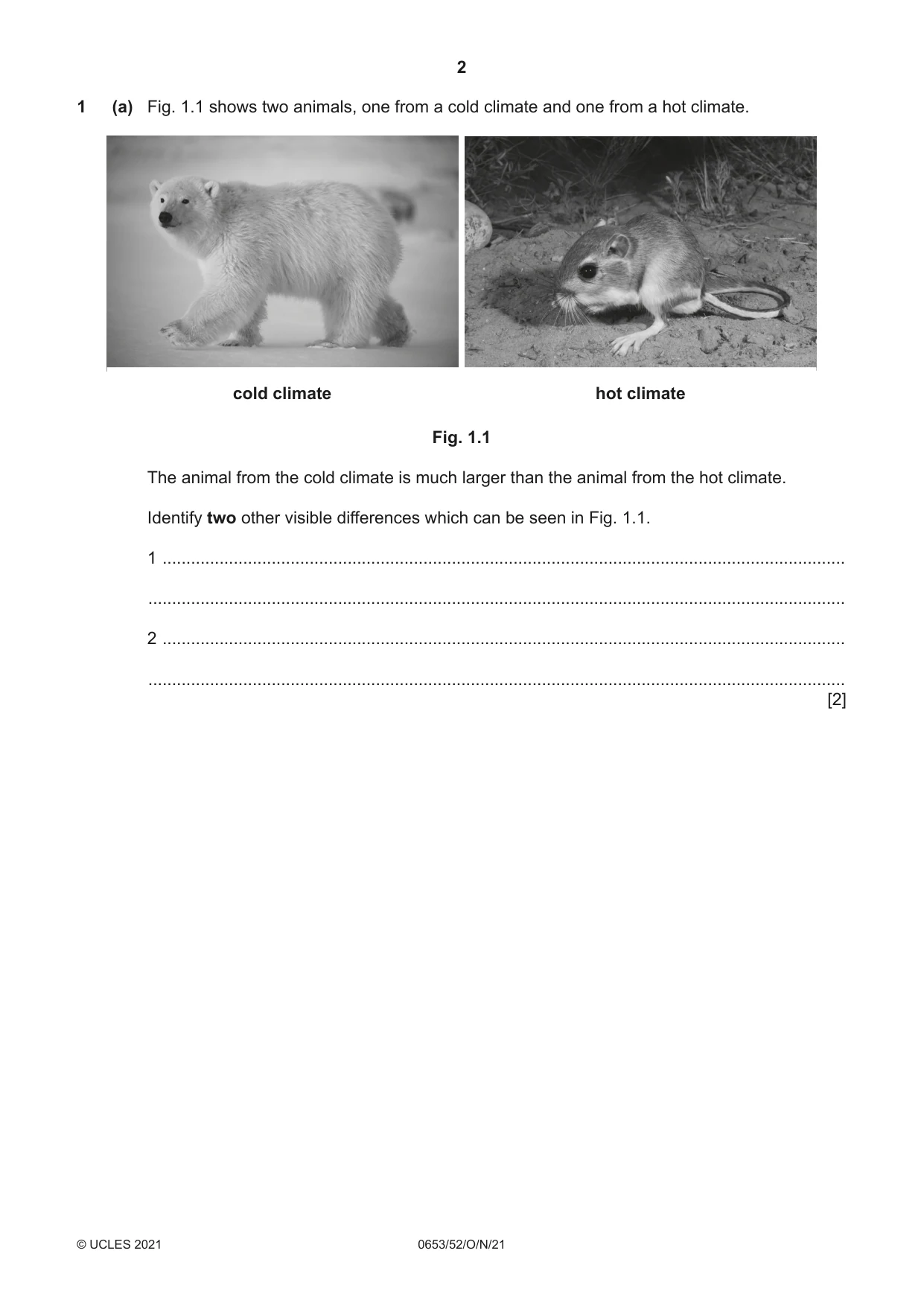 Cambridge IGCSE Science - Combined 0653 2021 Oct/Nov Paper 5 · Variant 2 question paper, page 2 of 16