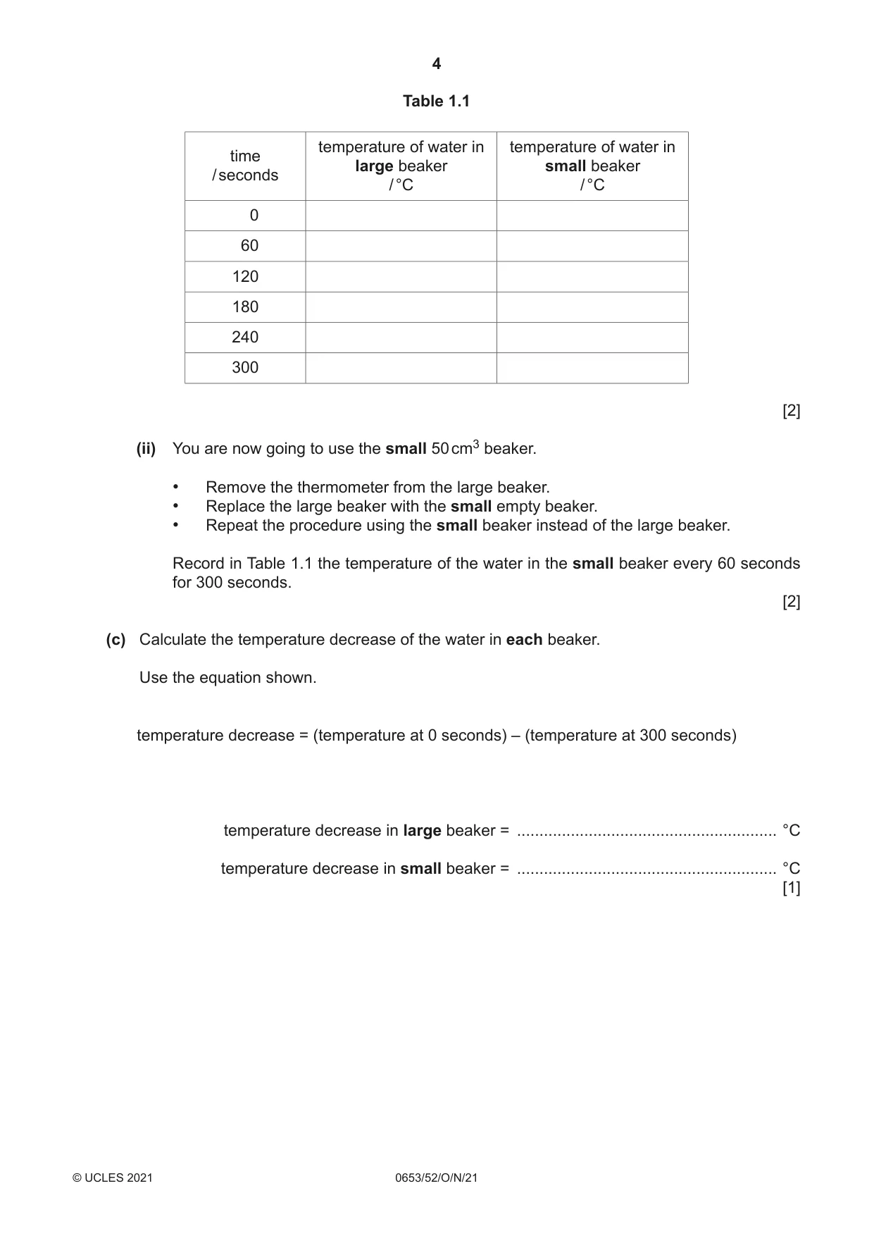 Cambridge IGCSE Science - Combined 0653 2021 Oct/Nov Paper 5 · Variant 2 question paper, page 4 of 16