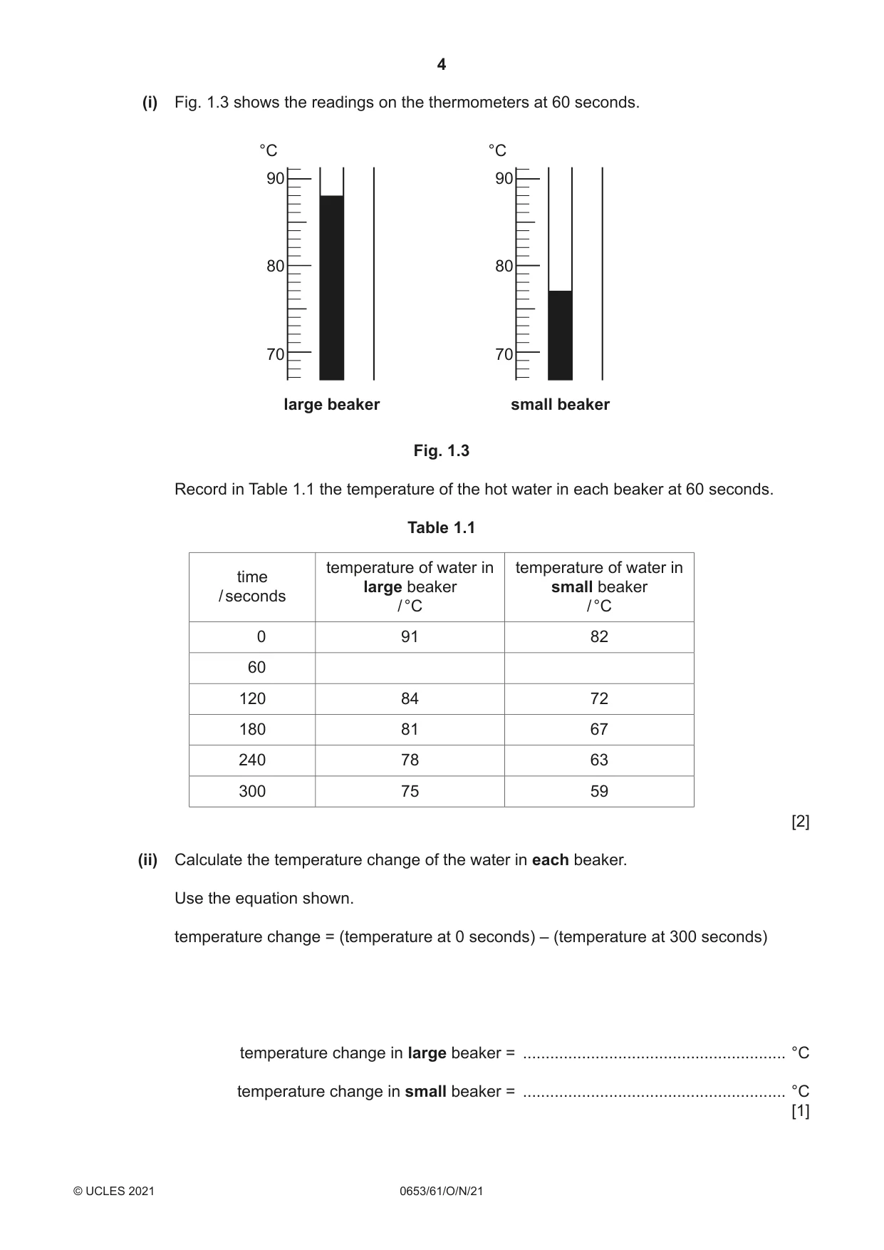 Cambridge IGCSE Science - Combined 0653 2021 Oct/Nov Paper 6 · Variant 1 question paper, page 4 of 20