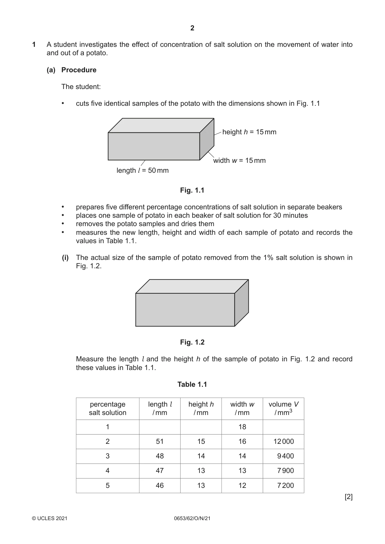 Cambridge IGCSE Science - Combined 0653 2021 Oct/Nov Paper 6 · Variant 2 question paper, page 2 of 16