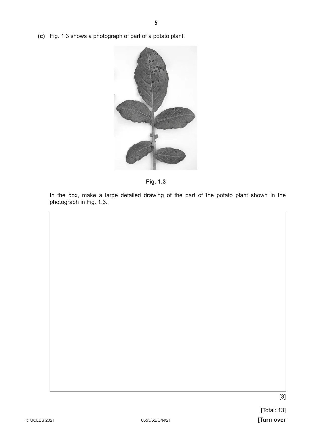 Cambridge IGCSE Science - Combined 0653 2021 Oct/Nov Paper 6 · Variant 2 question paper, page 5 of 16