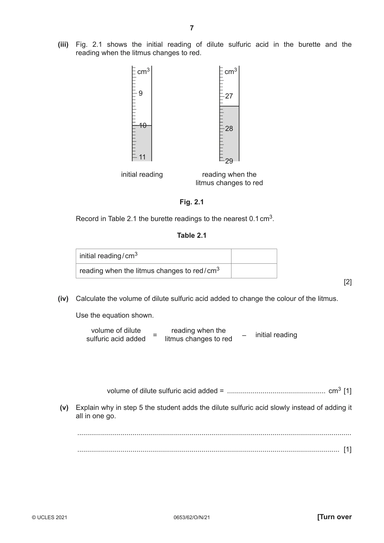 Cambridge IGCSE Science - Combined 0653 2021 Oct/Nov Paper 6 · Variant 2 question paper, page 7 of 16